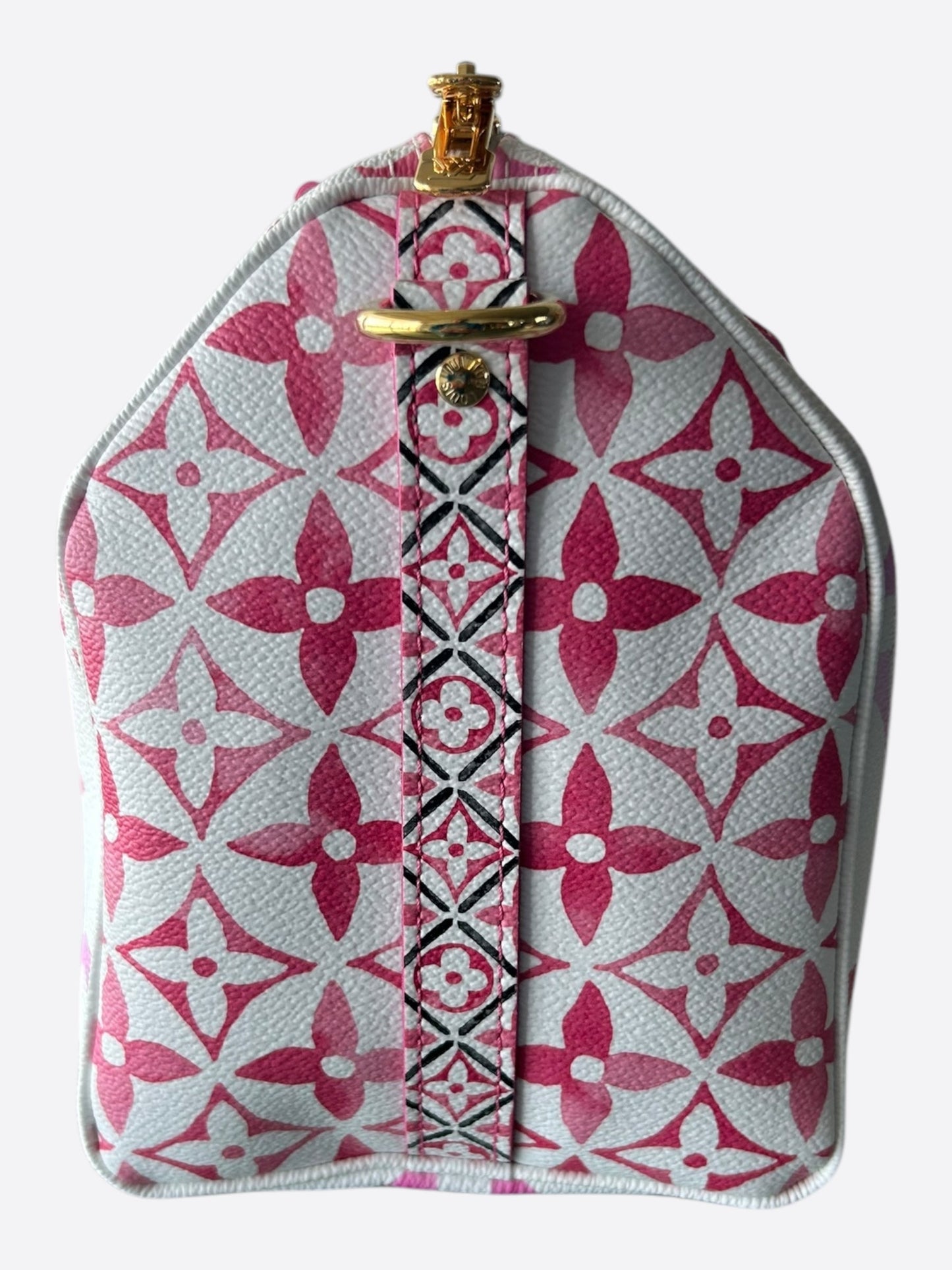 Louis Vuitton White & Pink Escale By The Pool Monogram Speedy 25