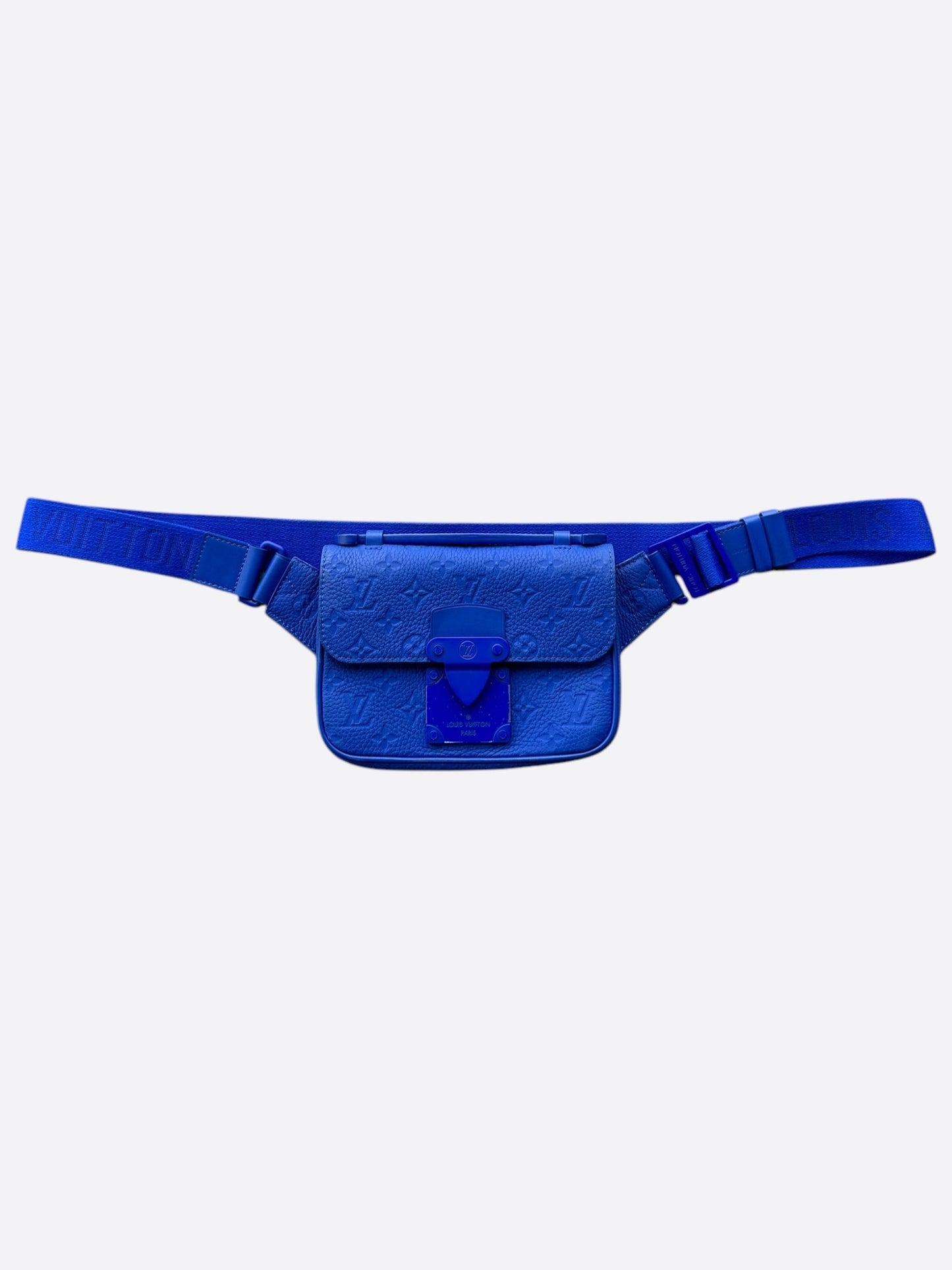 Louis Vuitton Blue Taurillon Monogram S-Lock Sling Bag