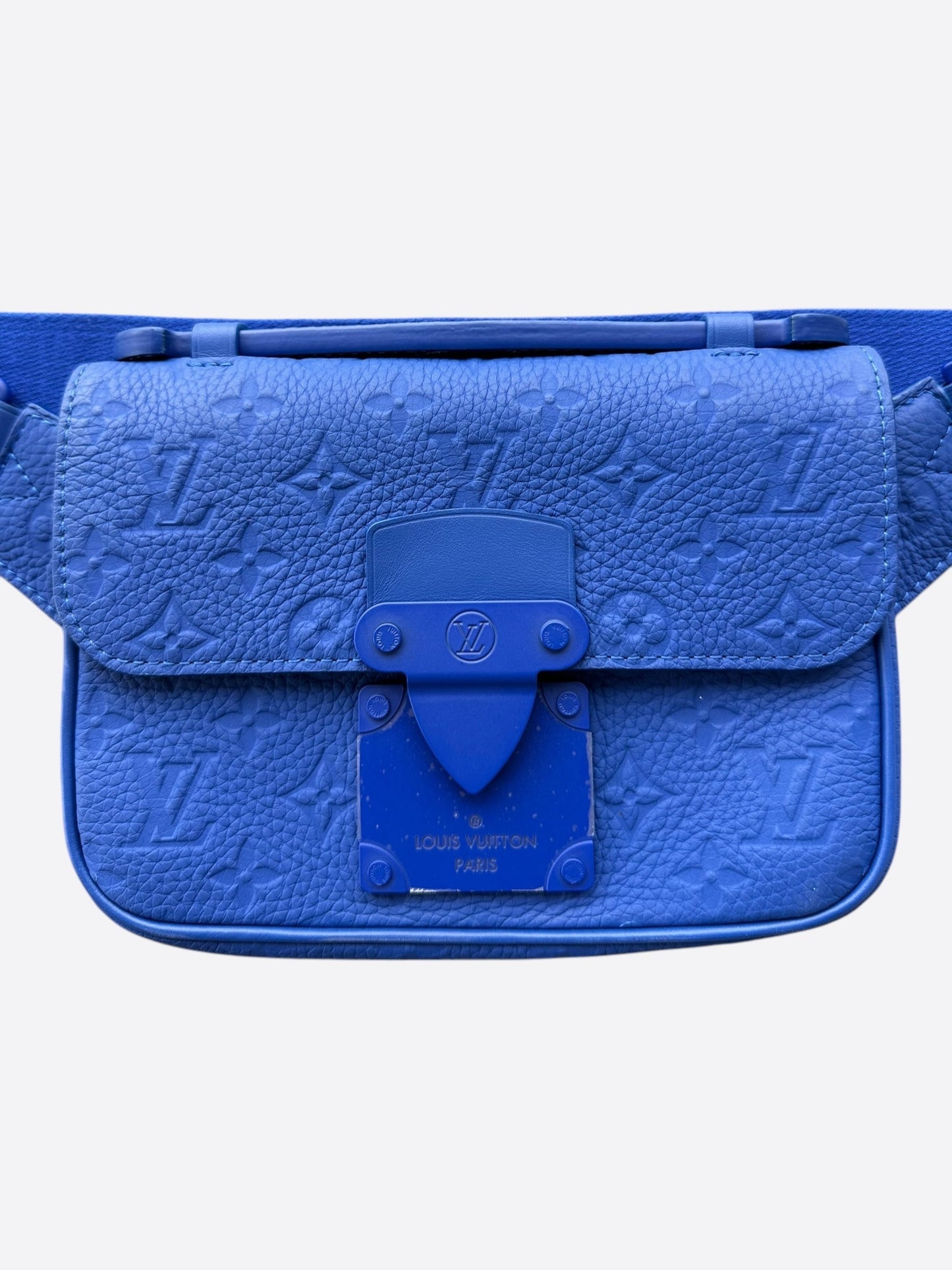 Louis Vuitton Blue Taurillon Monogram S-Lock Sling Bag