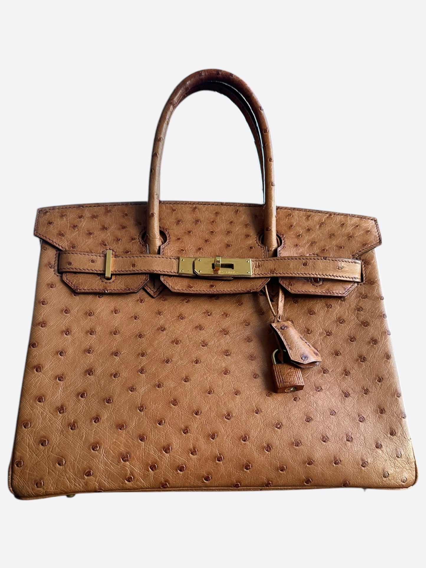 Hermes Brown Ostrich Birkin 30