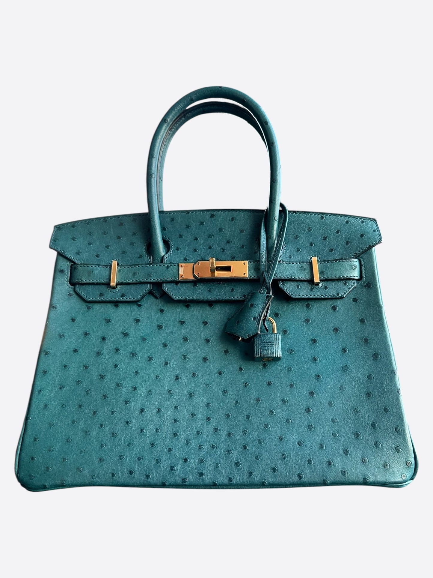 Hermes Blue Ostrich Birkin 30