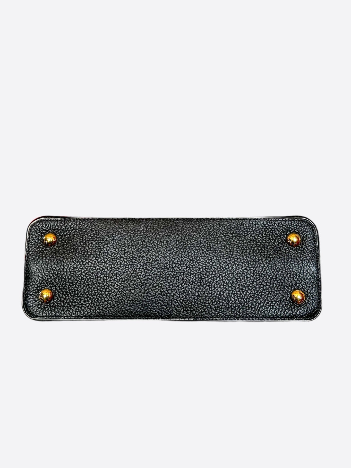 Louis Vuitton Black & White Capucines PM