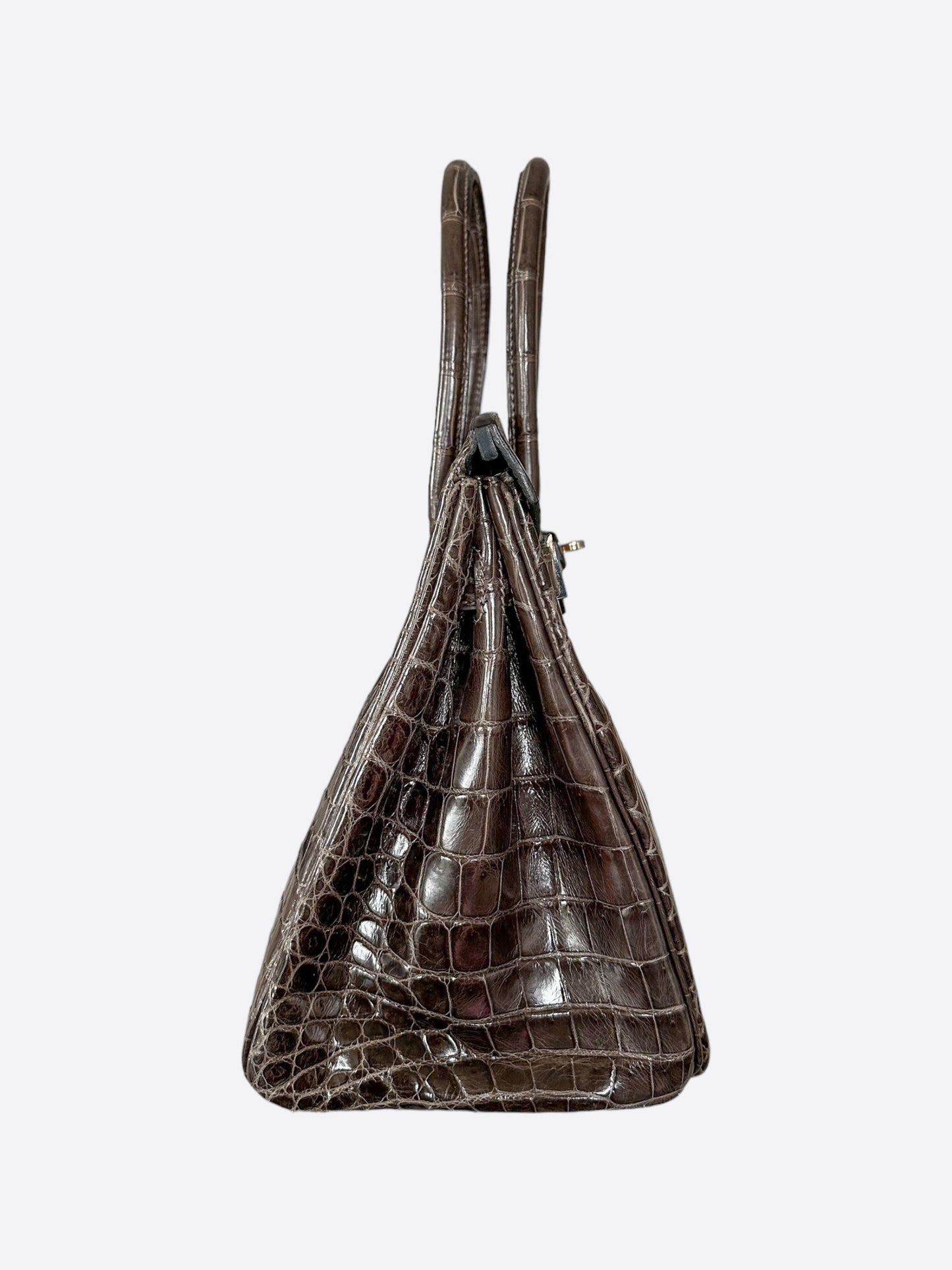 Hermes Gris Fronce Crocodile Birkin 30
