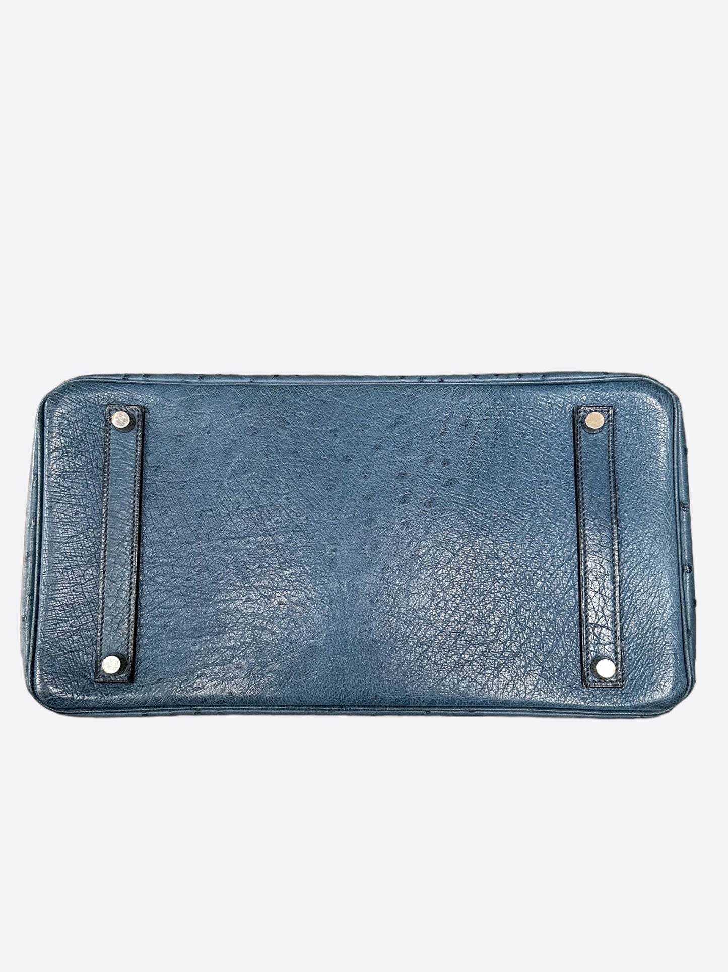 Hermes Blue Ostrich Birkin 35