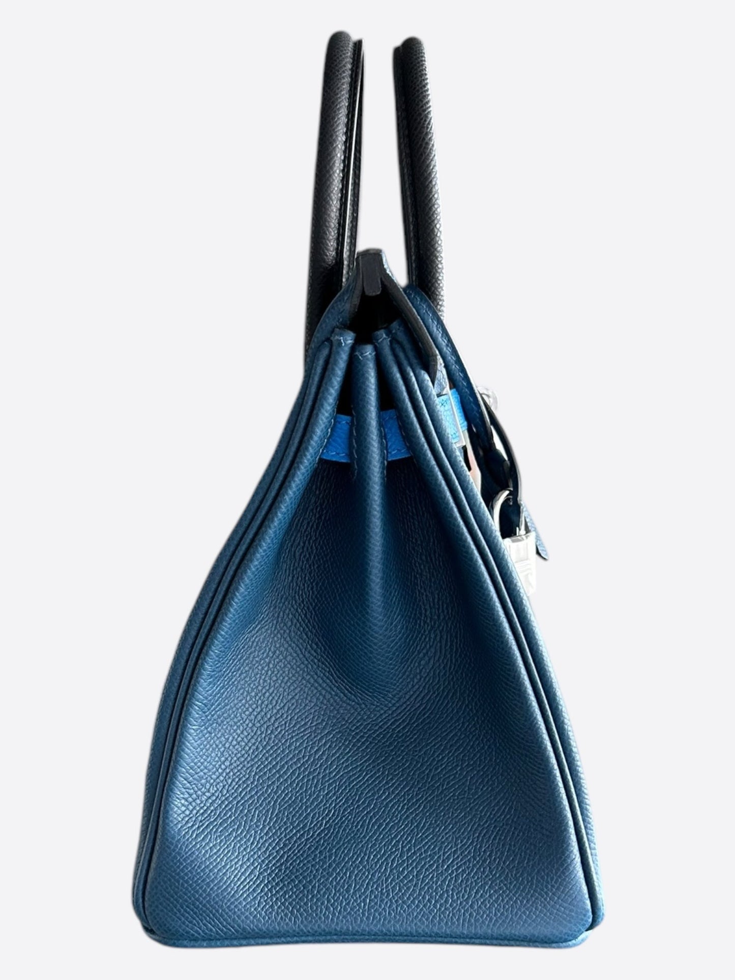 Hermes Blue Tri-Color Epsom Birkin 25