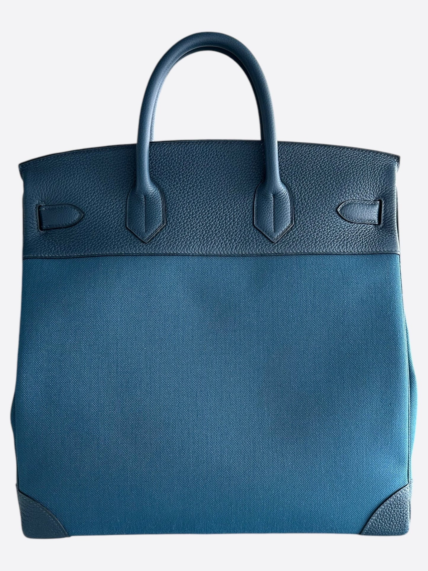 Hermes Blue Thalassa Blue Canvas & Togo Hac Birkin 40
