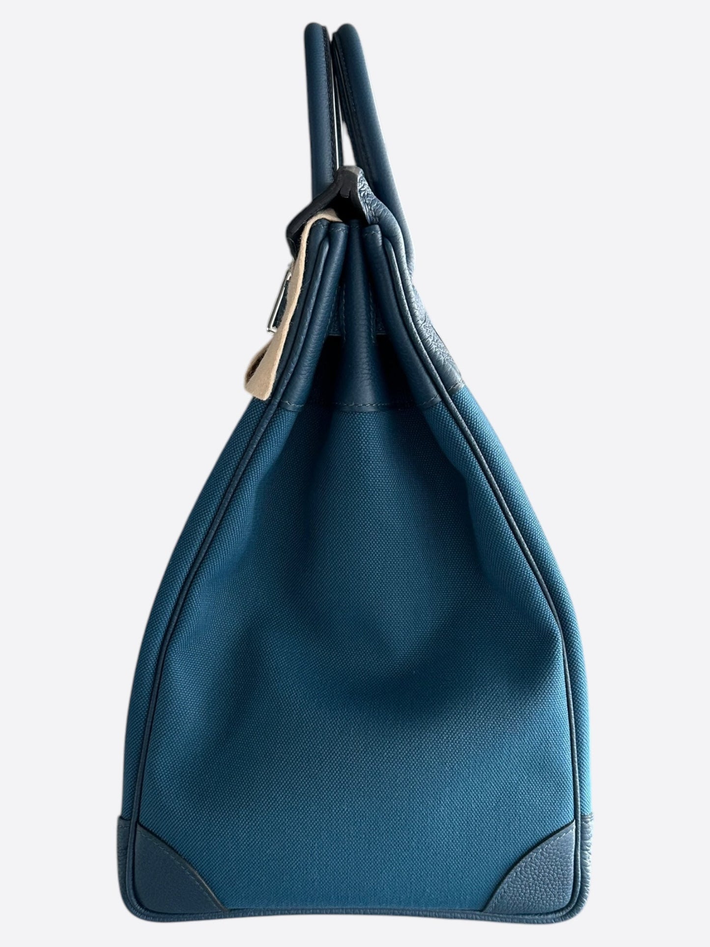 Hermes Blue Thalassa Blue Canvas & Togo Hac Birkin 40