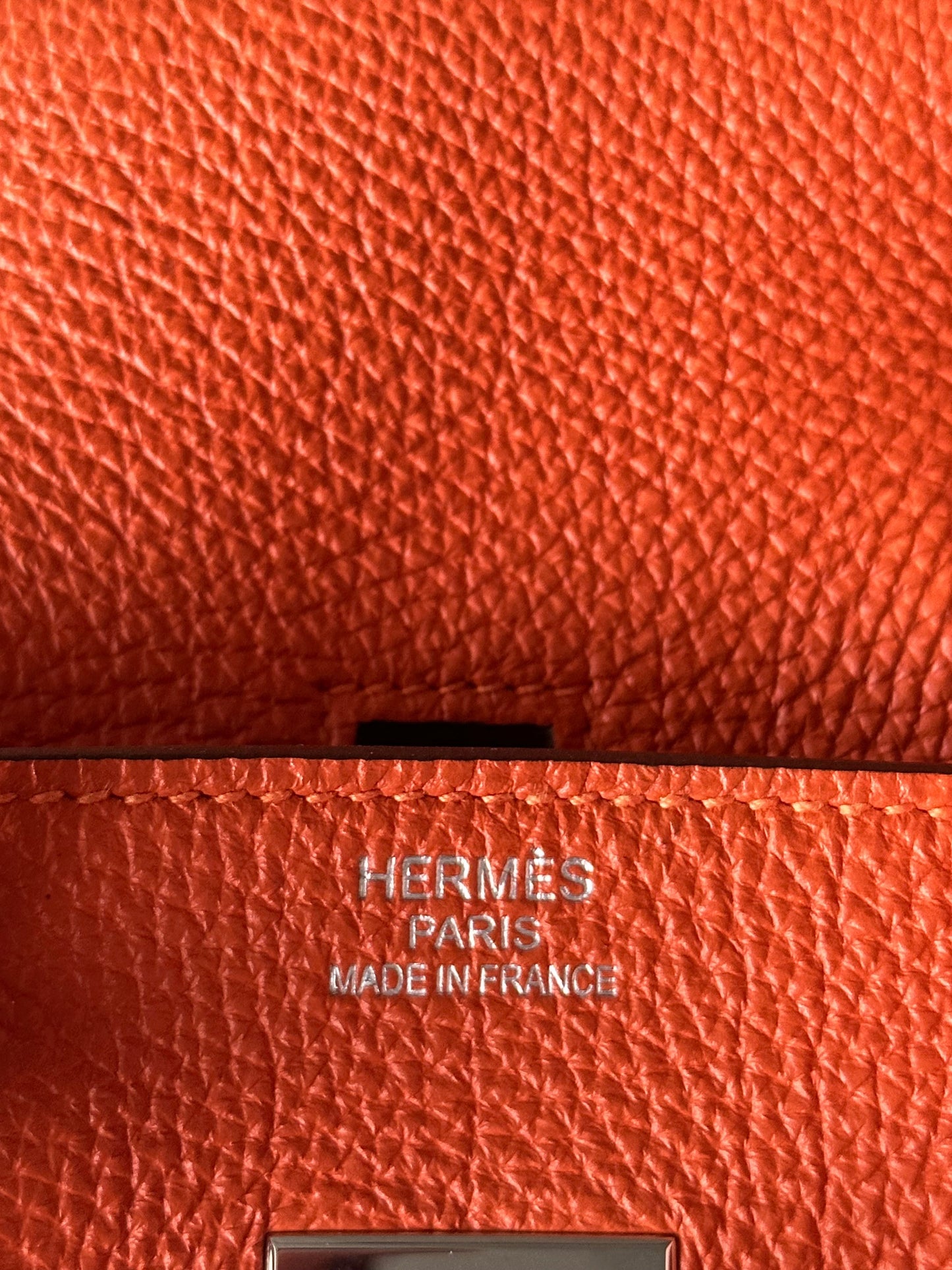 Hermes Orange Togo Birkin 30