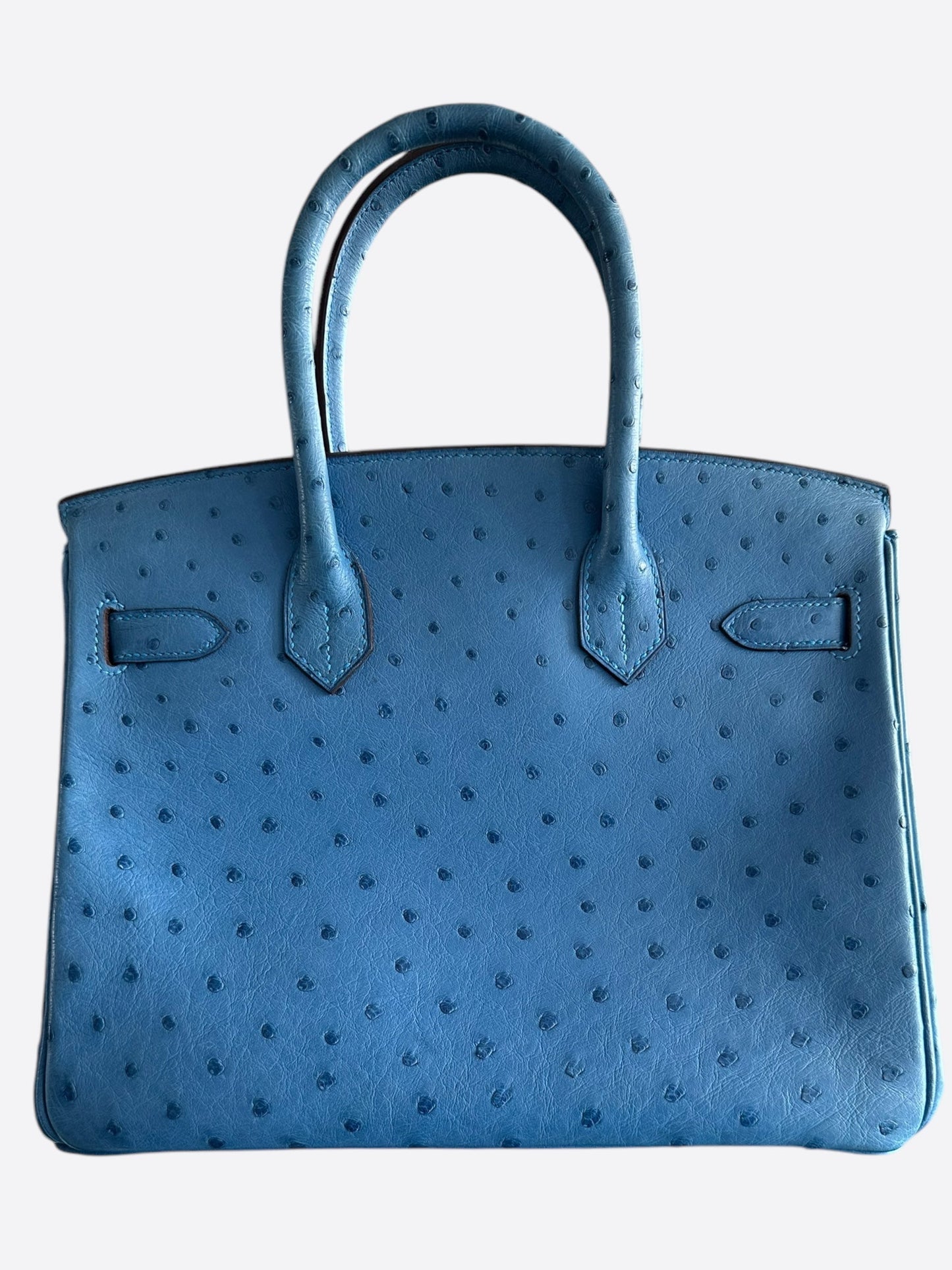 Hermes Blue Ostrich Birkin 30