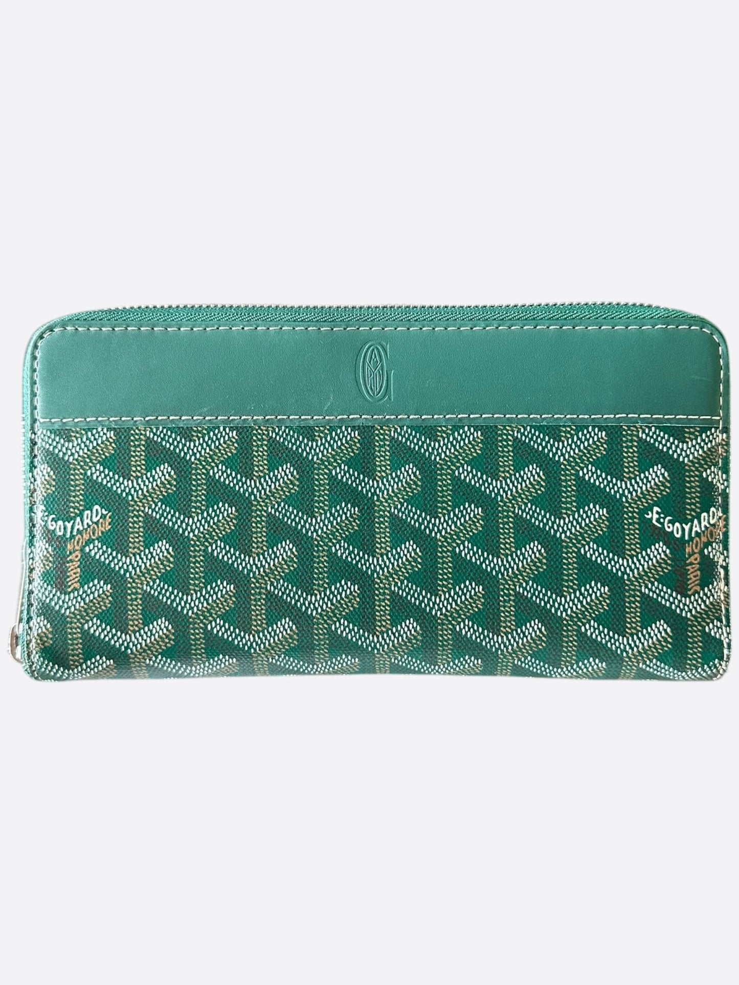 Goyard Green Matignon GM long wallet