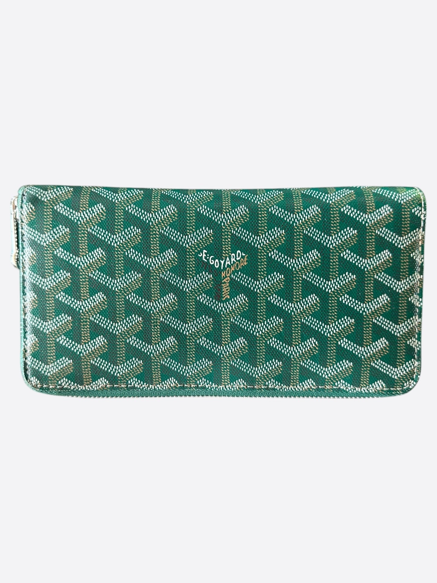 Goyard Green Matignon GM long wallet