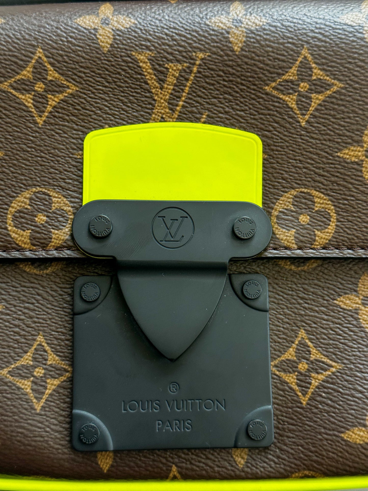 Louis Vuitton Brown & Yellow Monogram S-Lock Messenger