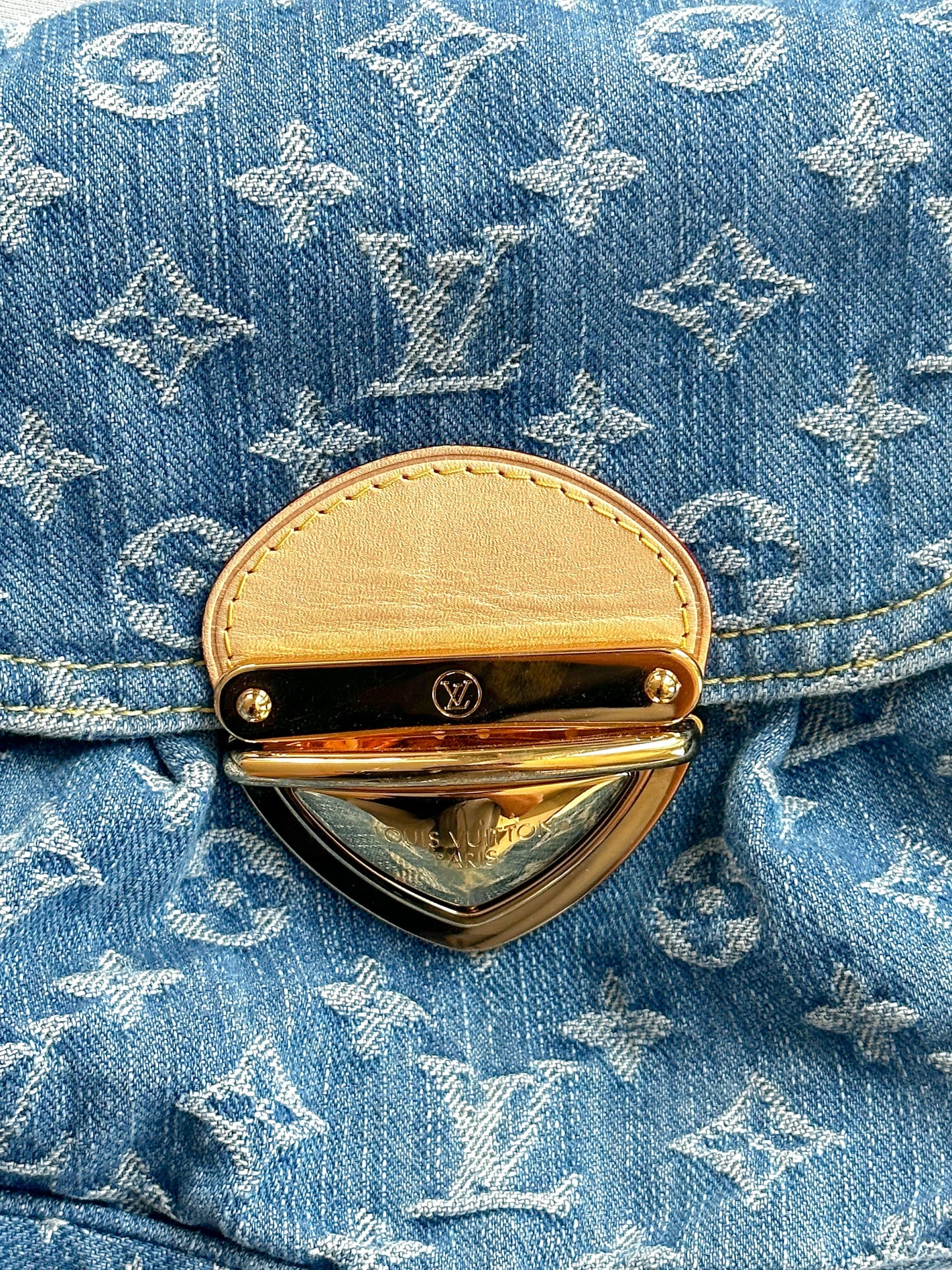 Louis Vuitton Blue Denim Monogram Sunset Bag