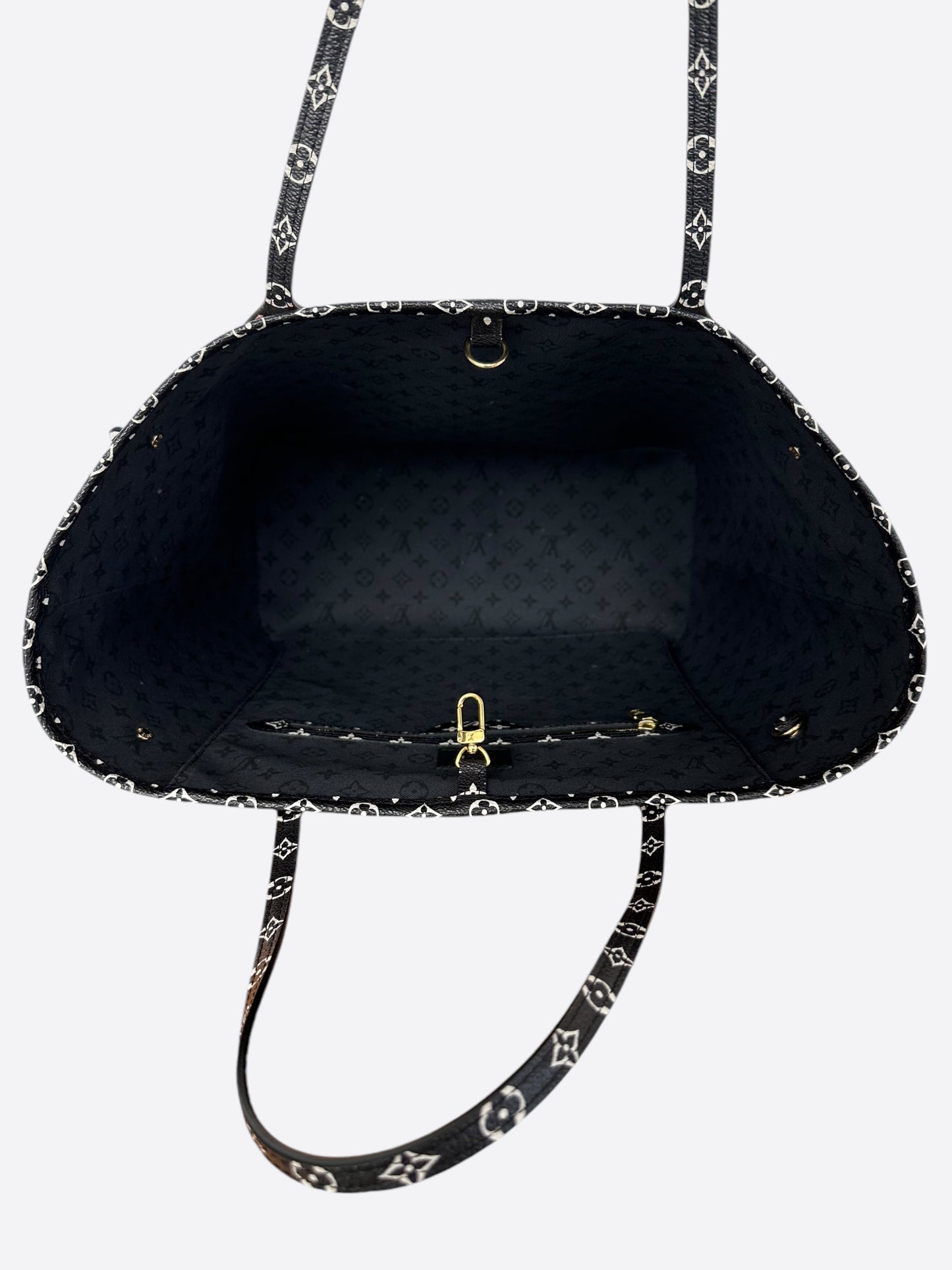 Louis Vuitton Cream & Red Crafty Monogram Neverfull MM
