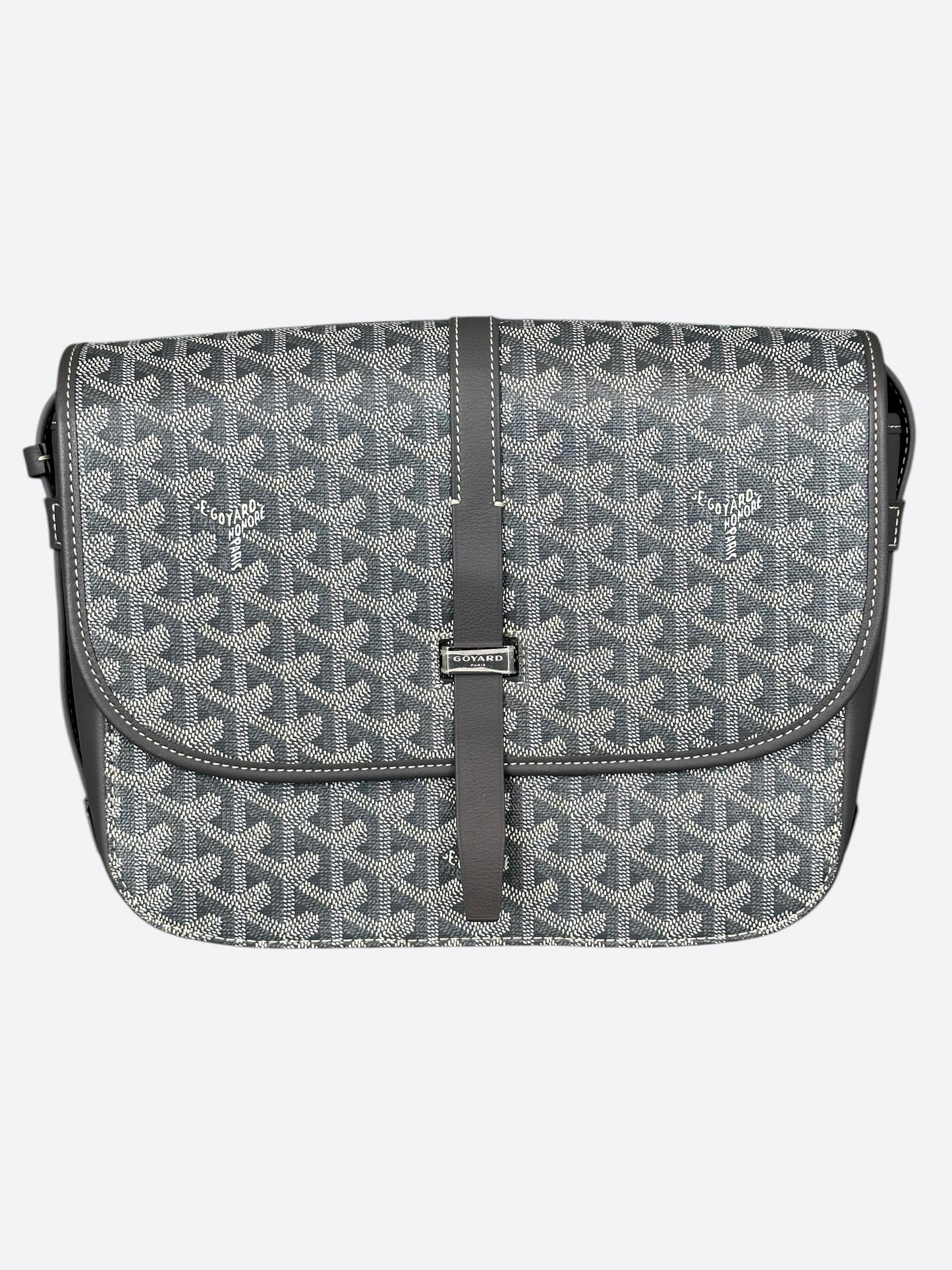 Goyard Grey Belvedere MM Messenger Bag