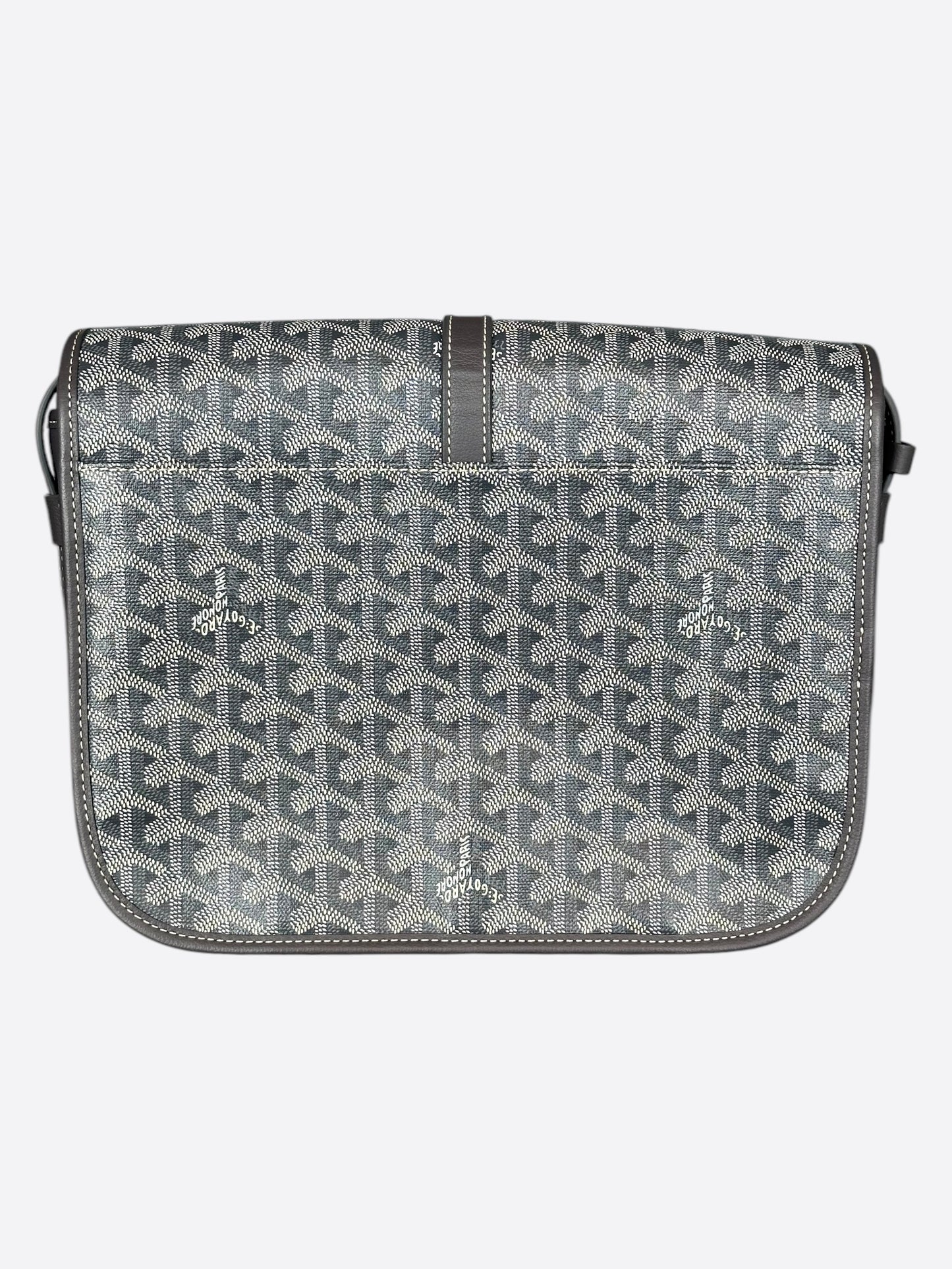 Goyard Grey Belvedere MM Messenger Bag