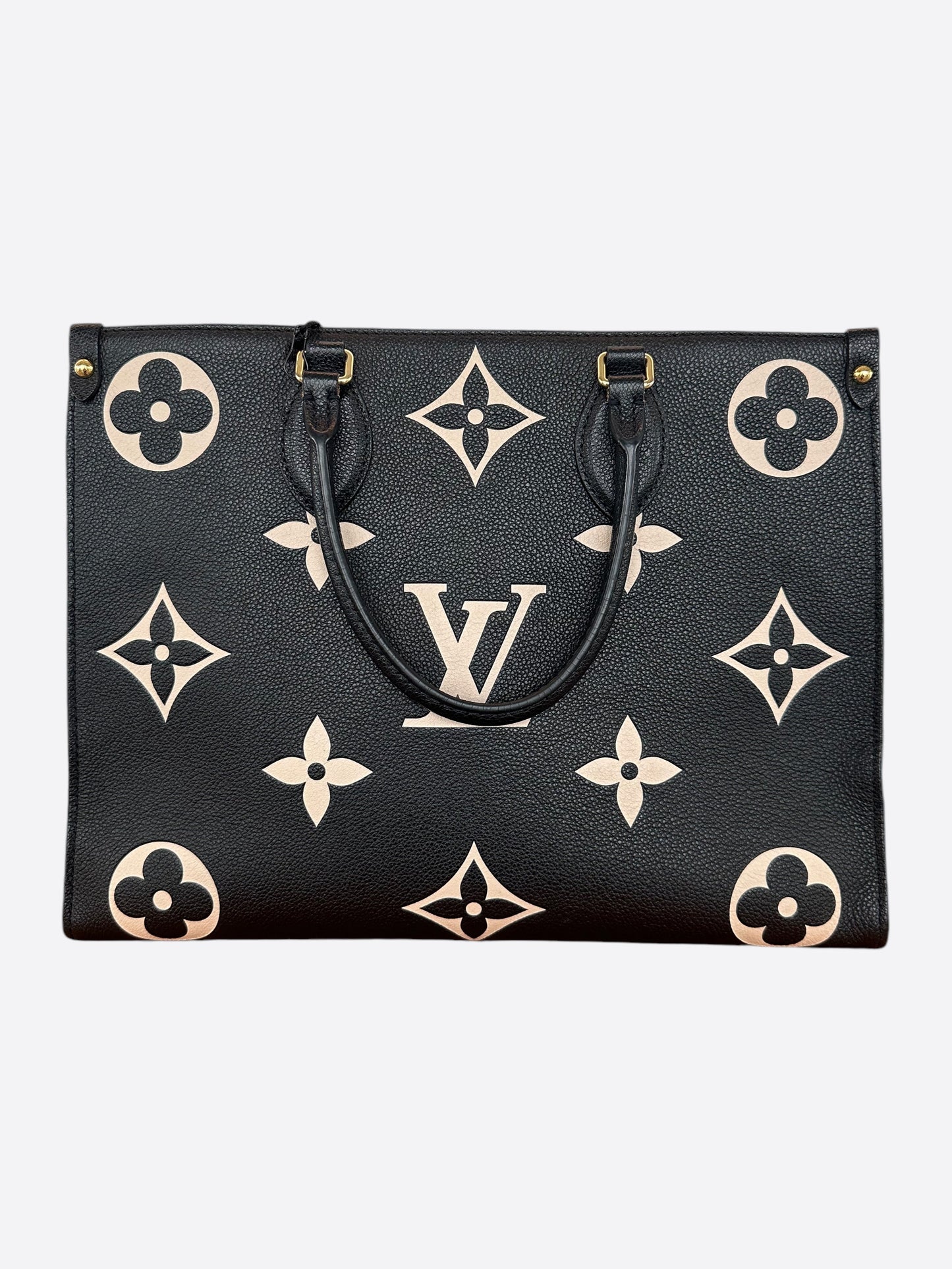 Louis Vuitton Black & Cream Monogram Empreinte OnTheGo MM