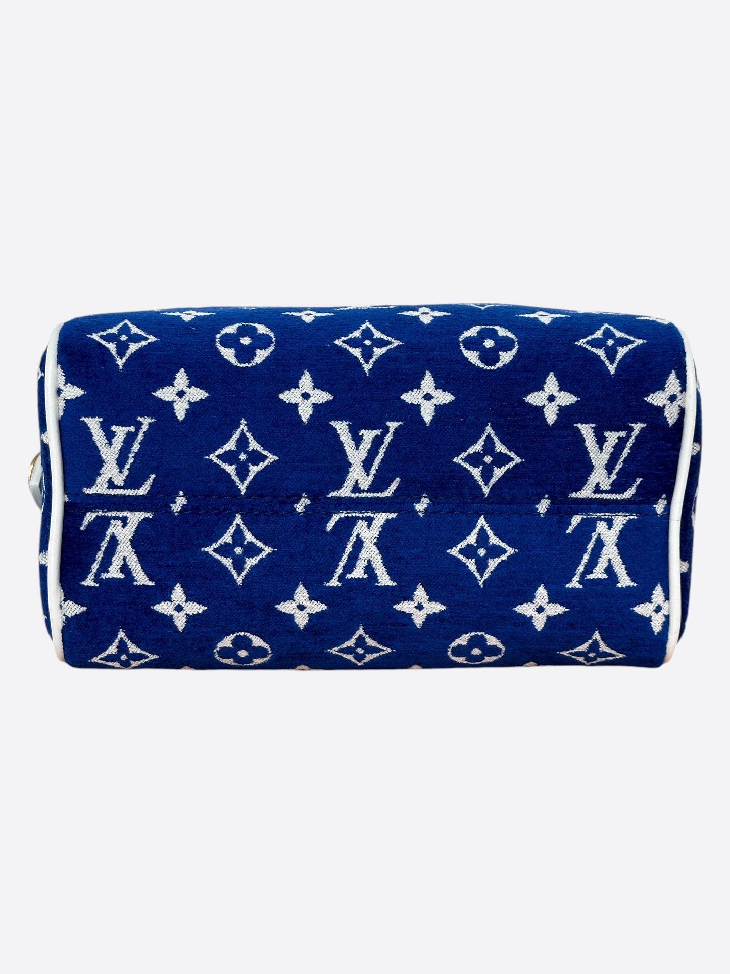 Louis Vuitton Blue & White Tennis Monogram Speedy 20