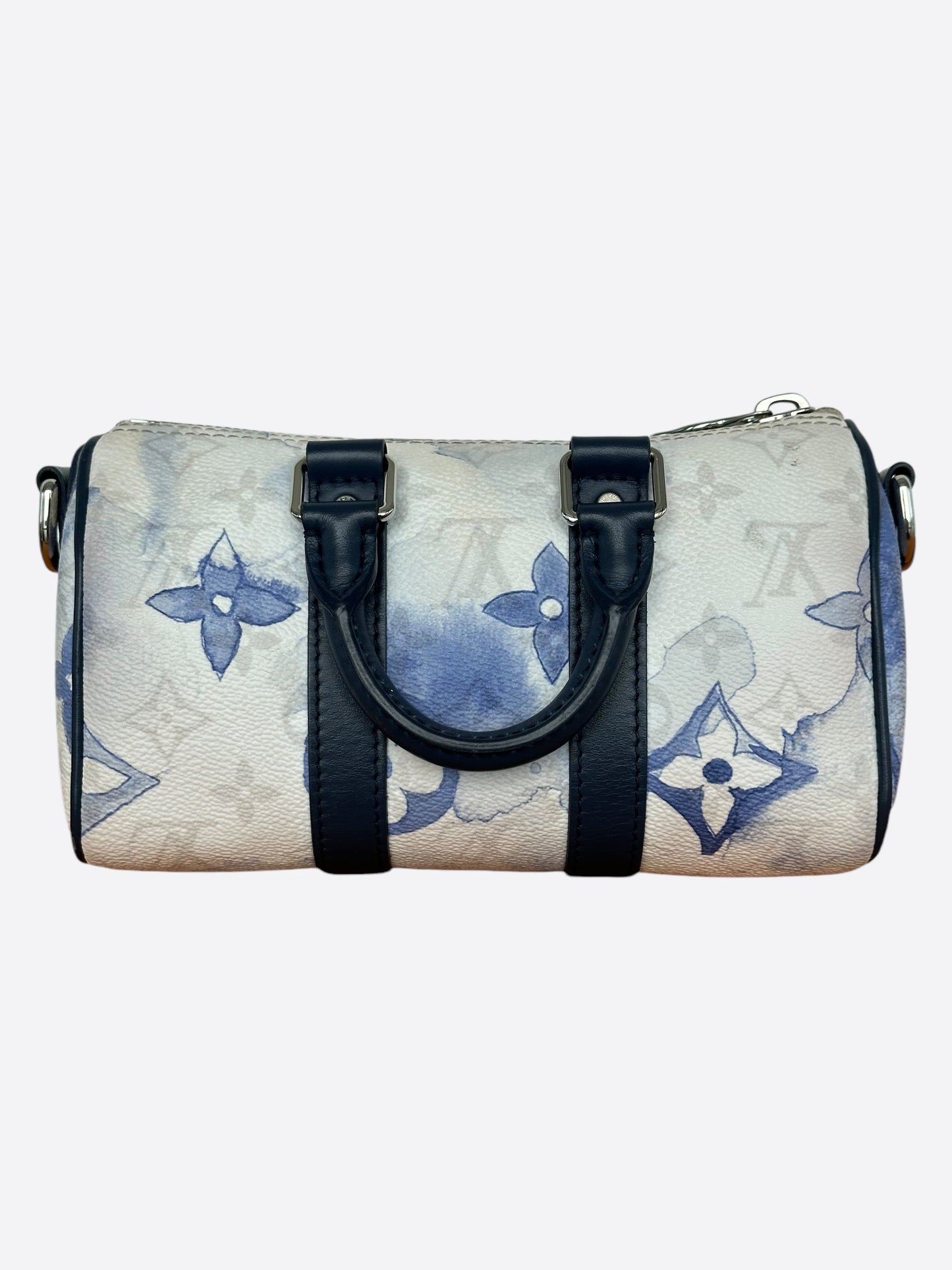 Louis Vuitton Blue & White Watercolor Monogram Keepall XS
