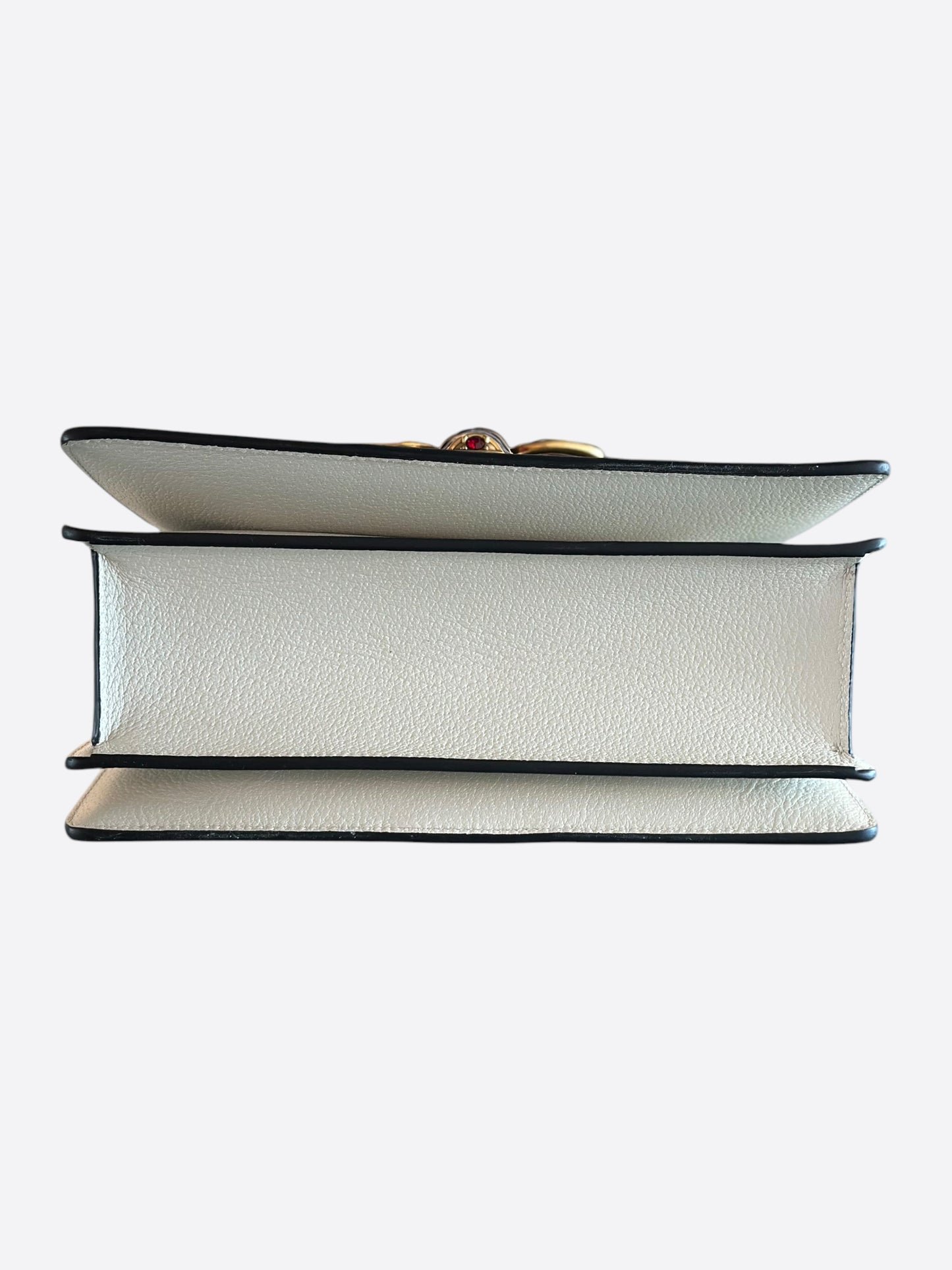 Gucci White & Beige GG Monogram Queen Margaret Bag