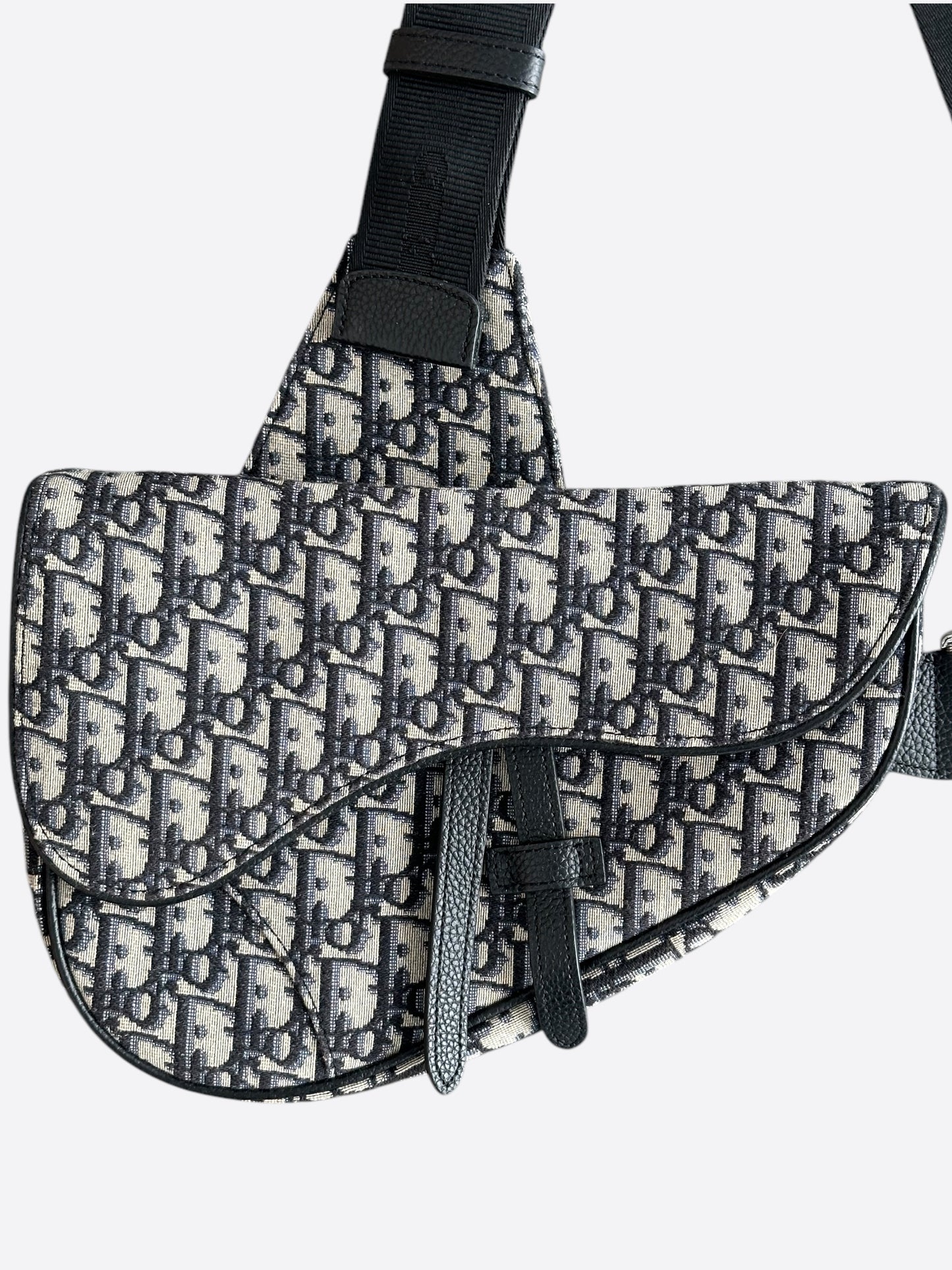 Dior Beige Oblique Saddle Bag