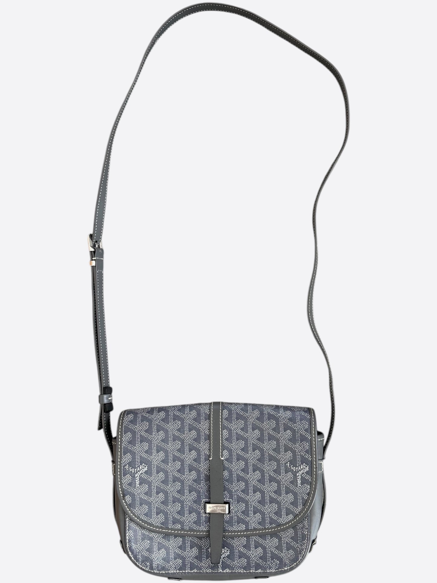 Goyard Grey Belvedere Messenger Bag
