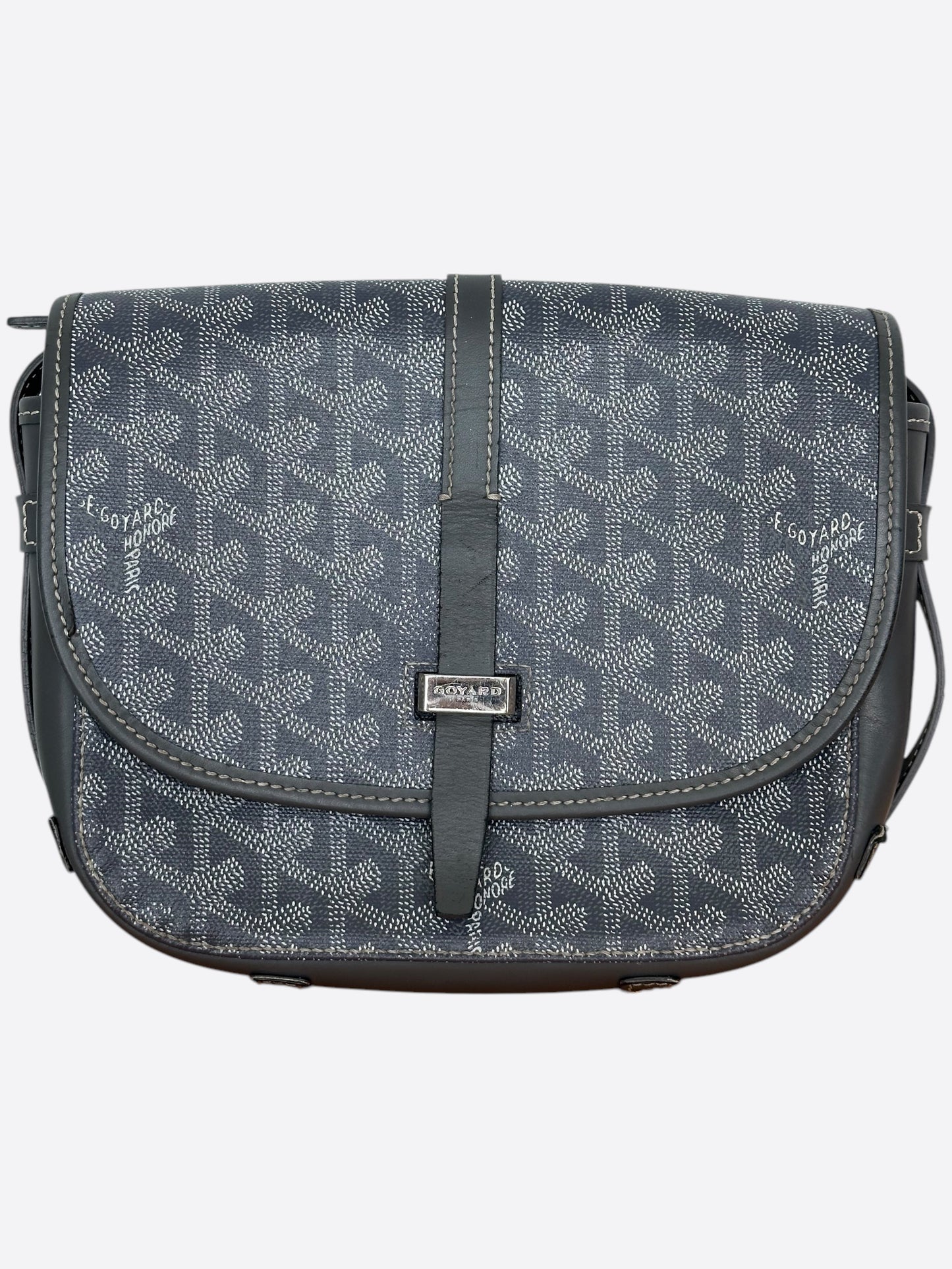 Goyard Grey Belvedere Messenger Bag