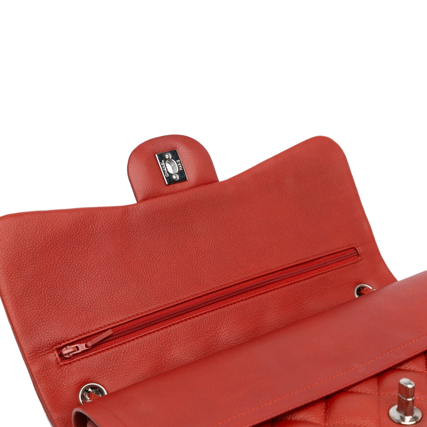 Chanel Jumbo Classic Caviar Double Flap Orange