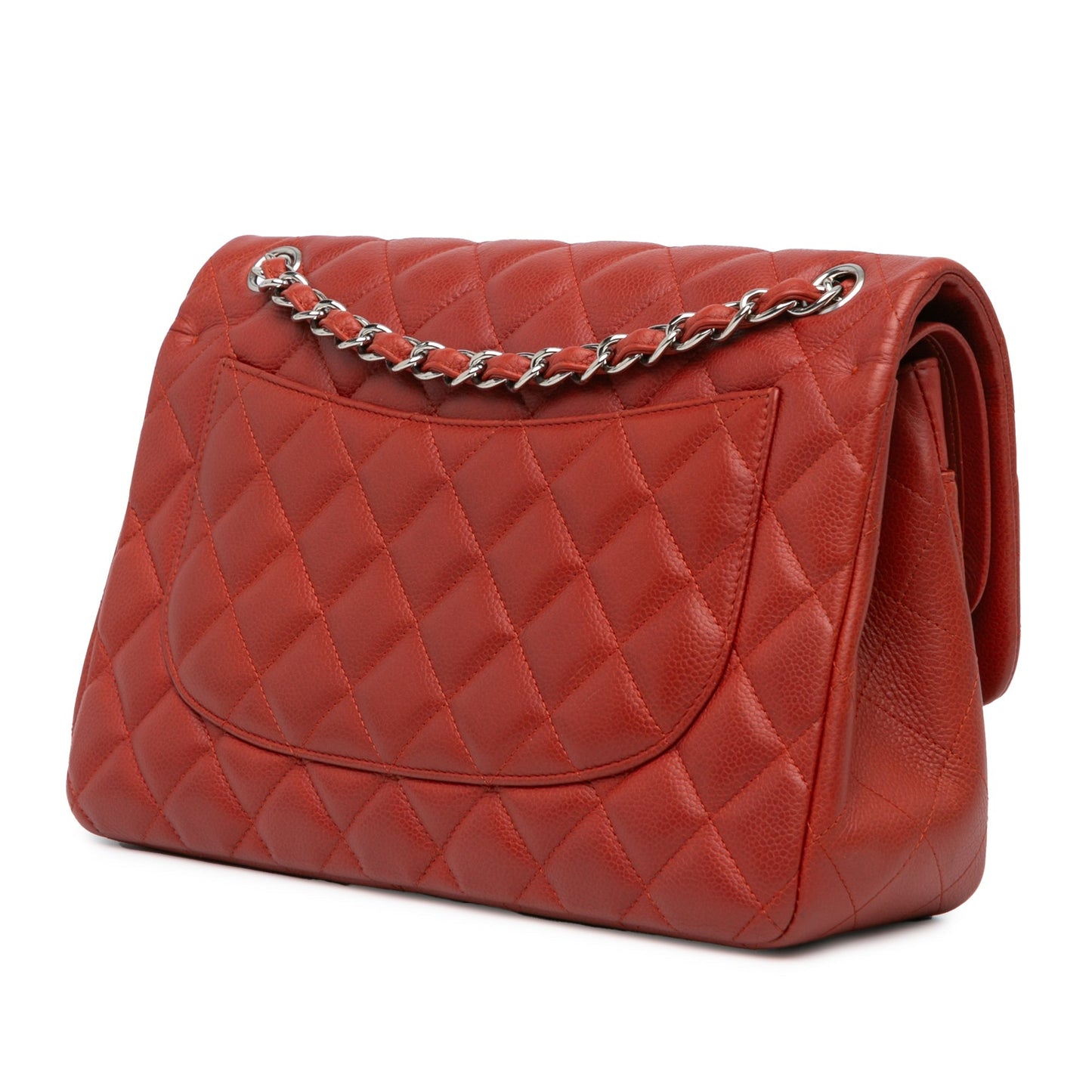Chanel Jumbo Classic Caviar Double Flap Orange
