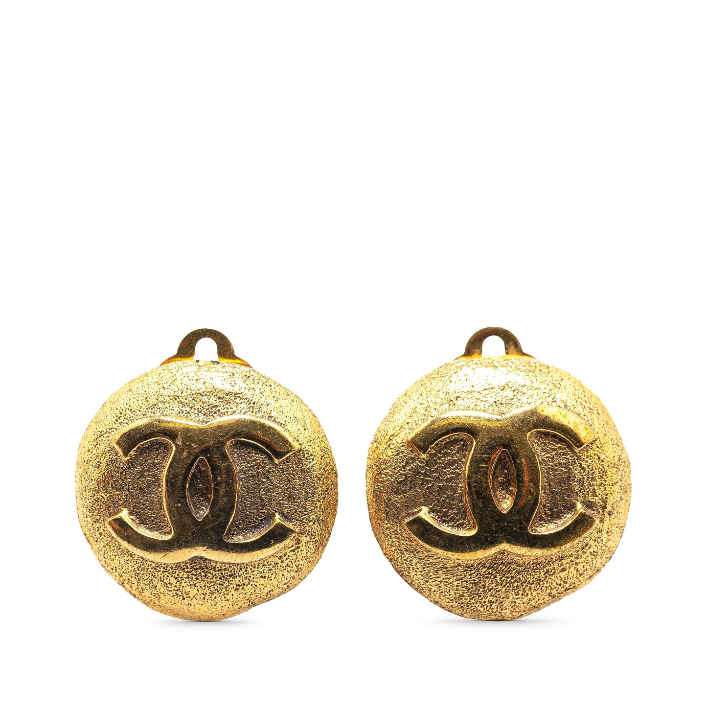 Chanel Gold Plated CC Clip On Earrings Gold