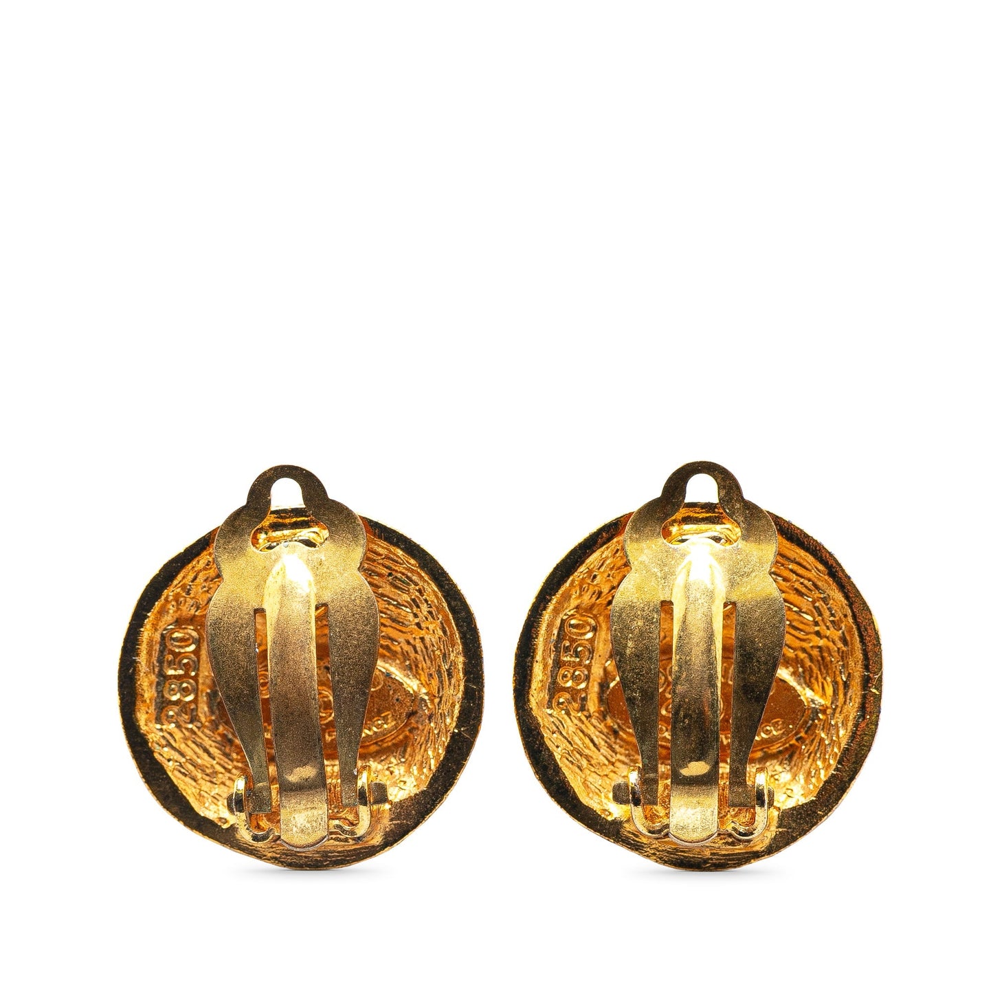 Chanel Gold Plated CC Clip On Earrings Gold