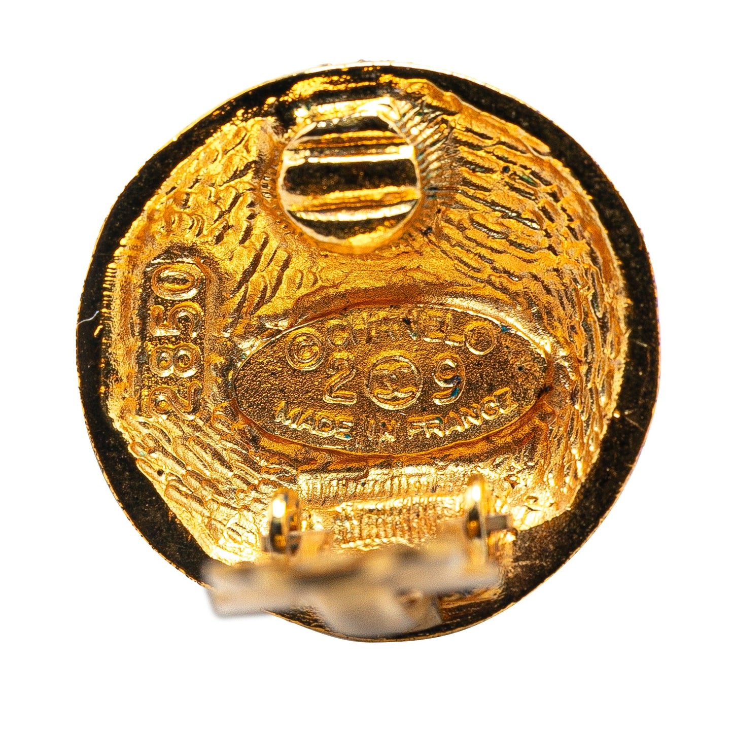 Chanel Gold Plated CC Clip On Earrings Gold