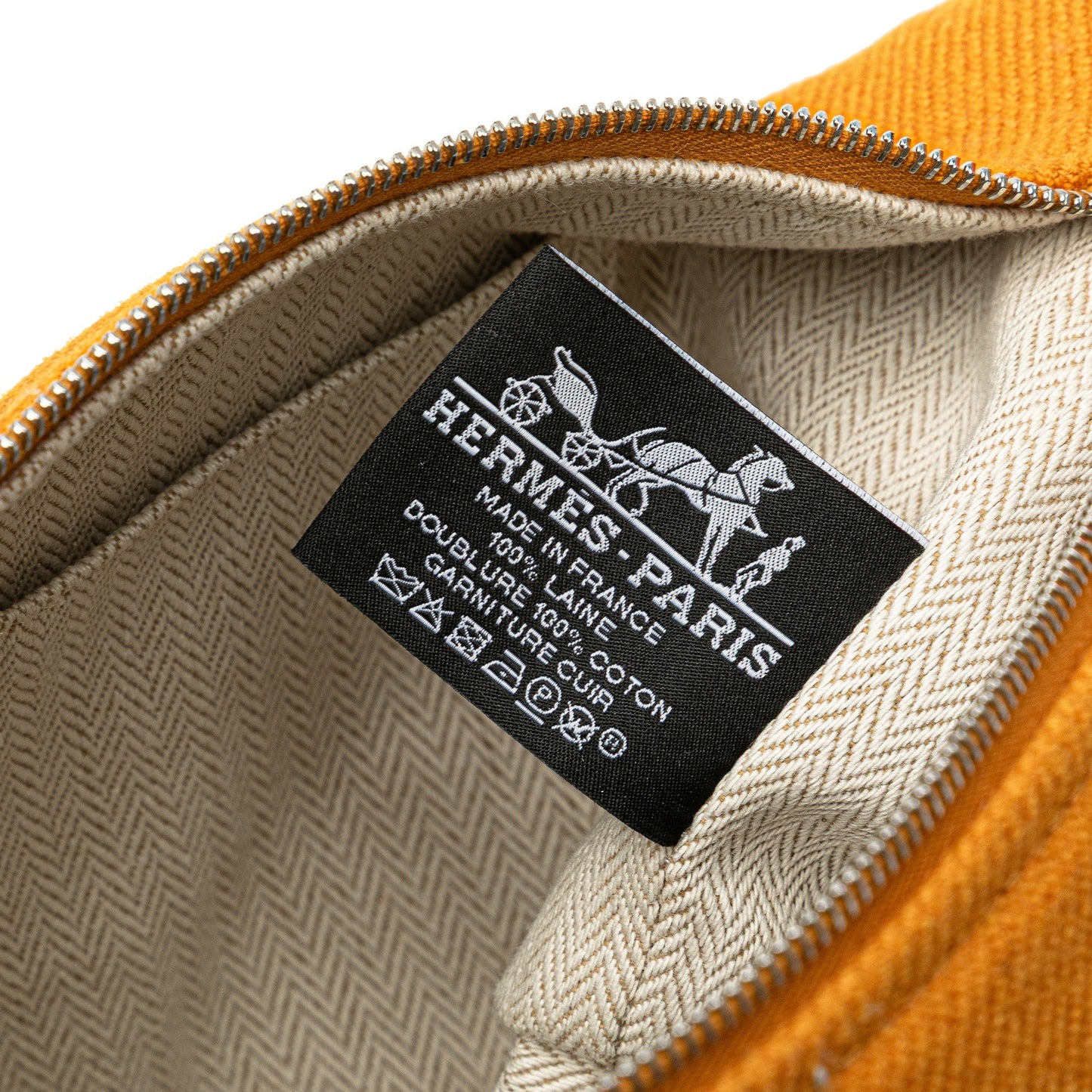 Hermès Small Toile Bride A Brac Yellow