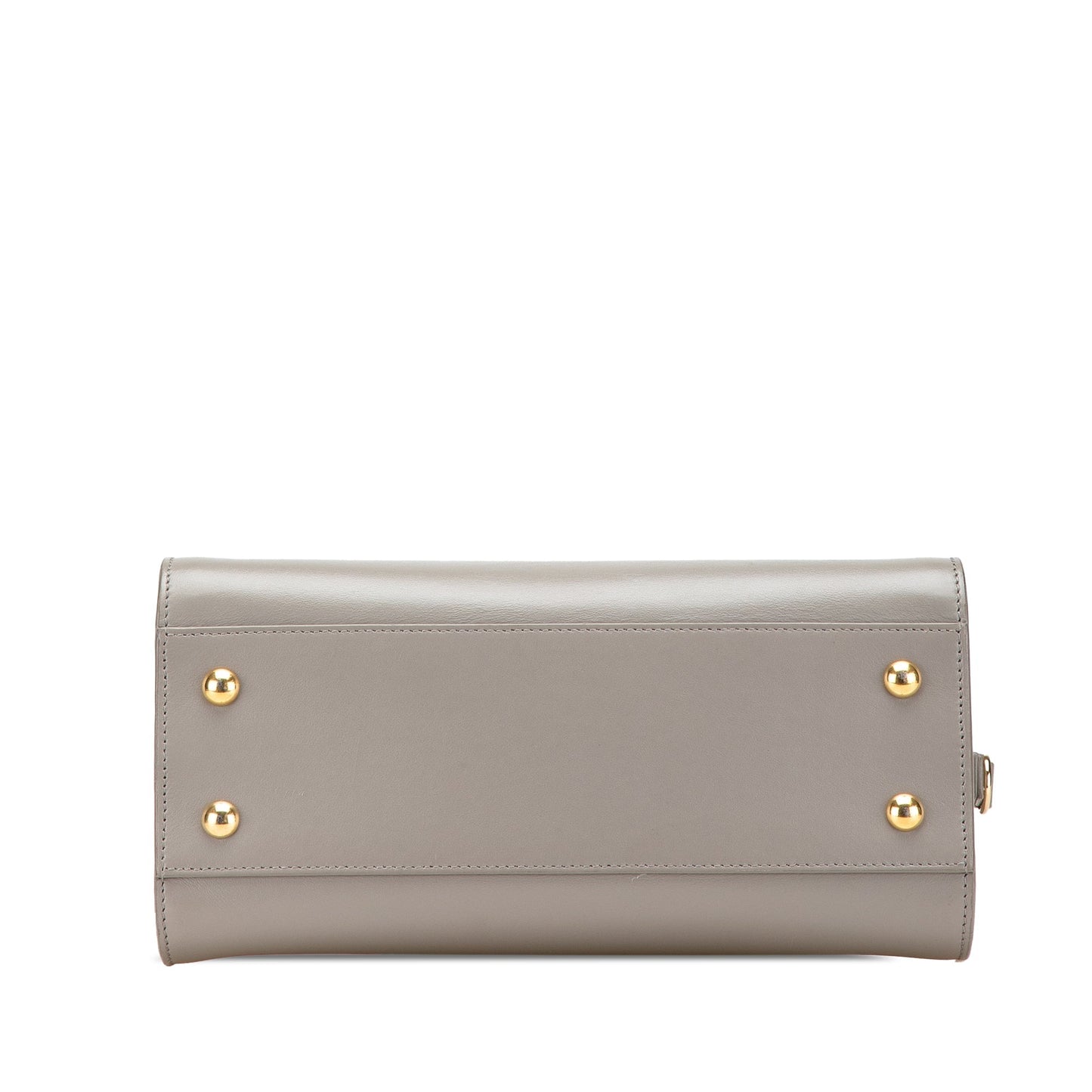 Saint Laurent Baby Leather Monogram Cabas Satchel Gray