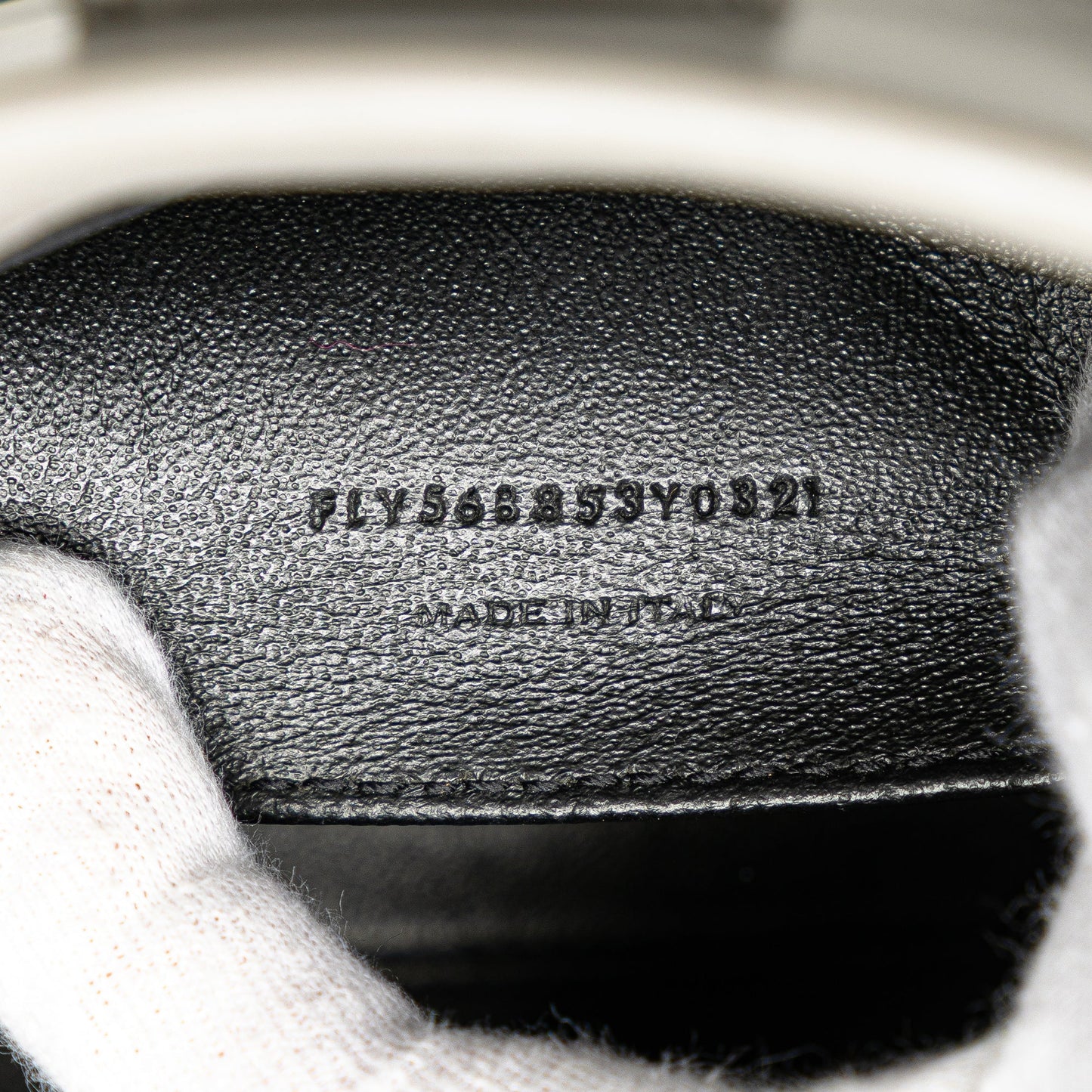 Saint Laurent Baby Leather Monogram Cabas Satchel Gray