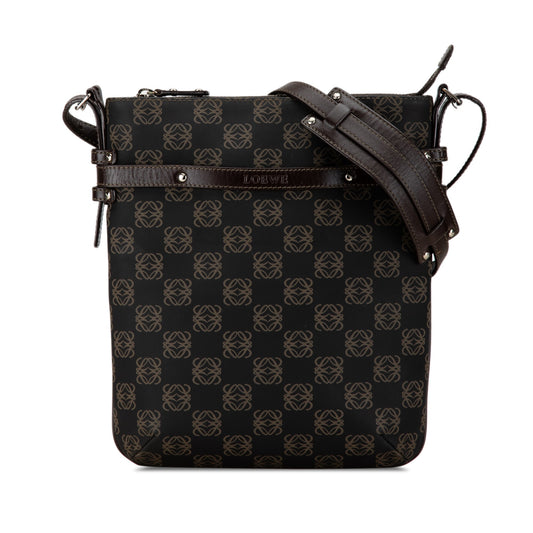 LOEWE Anagram Canvas Crossbody Black