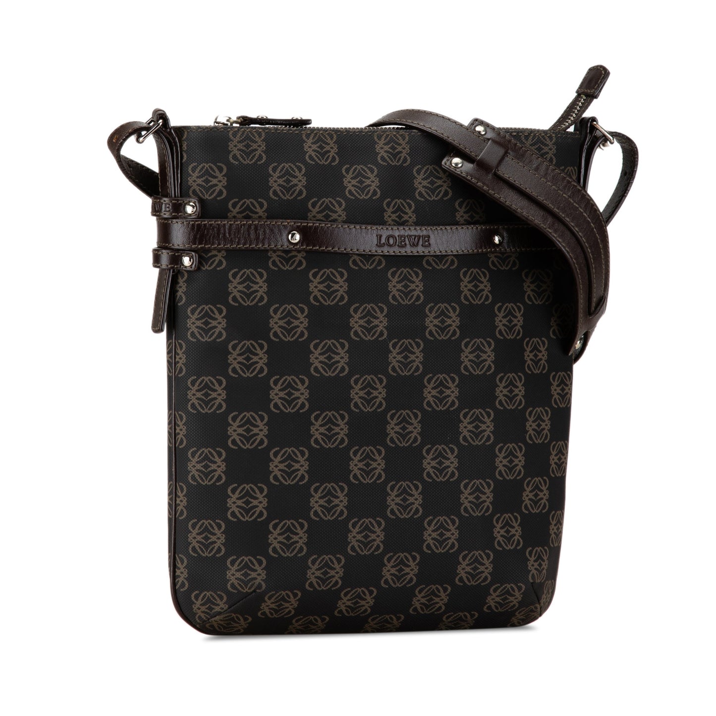 LOEWE Anagram Canvas Crossbody Black