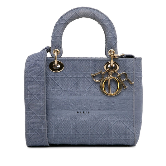 Dior Medium Cannage Lady D-Lite Blue