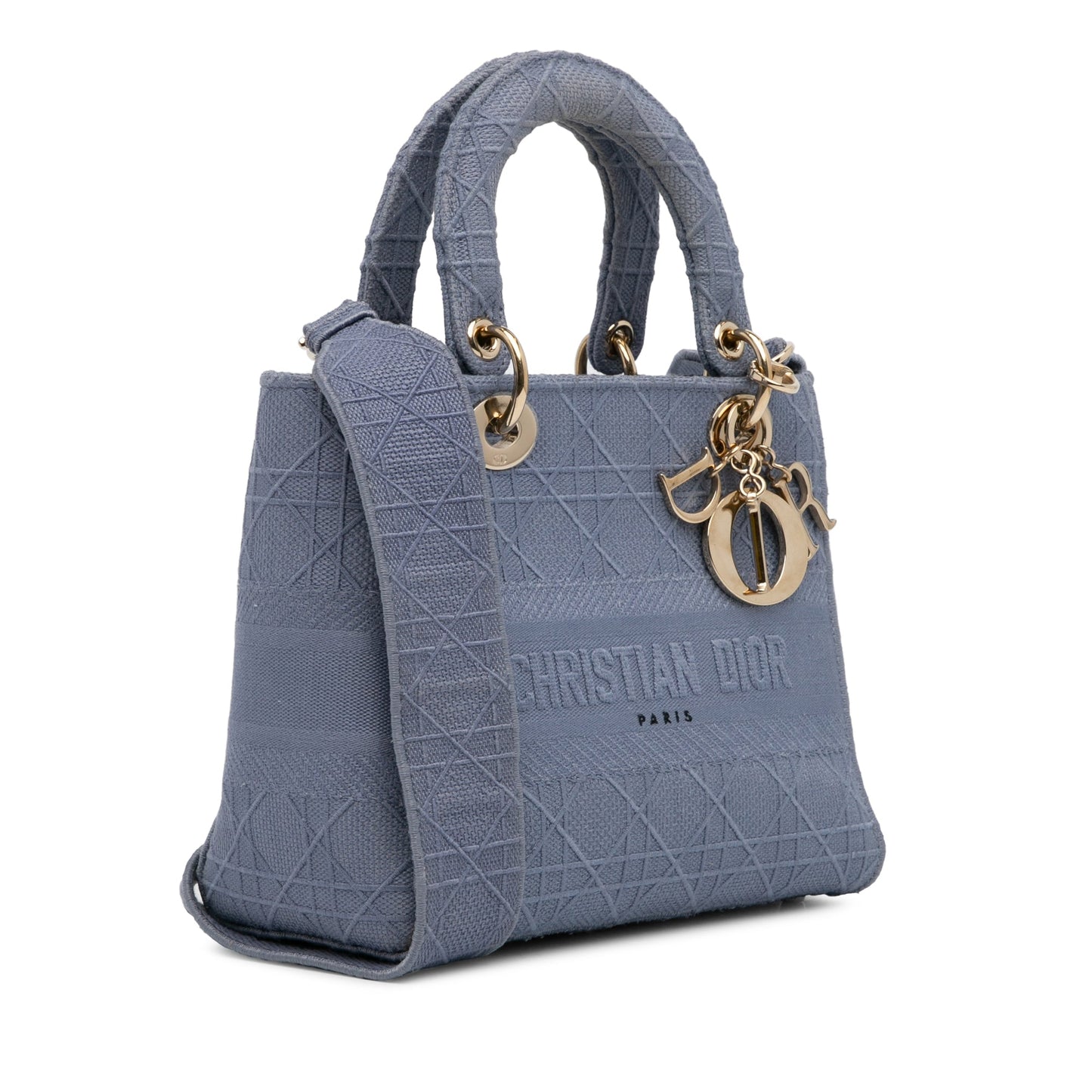 Dior Medium Cannage Lady D-Lite Blue