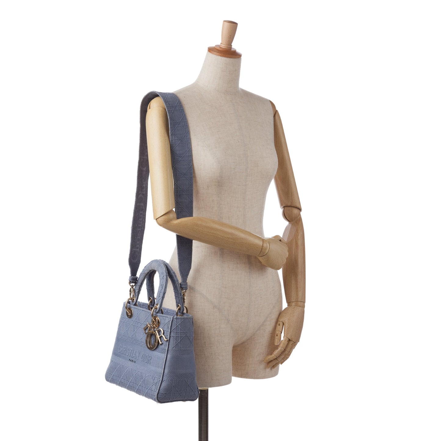 Dior Medium Cannage Lady D-Lite Blue