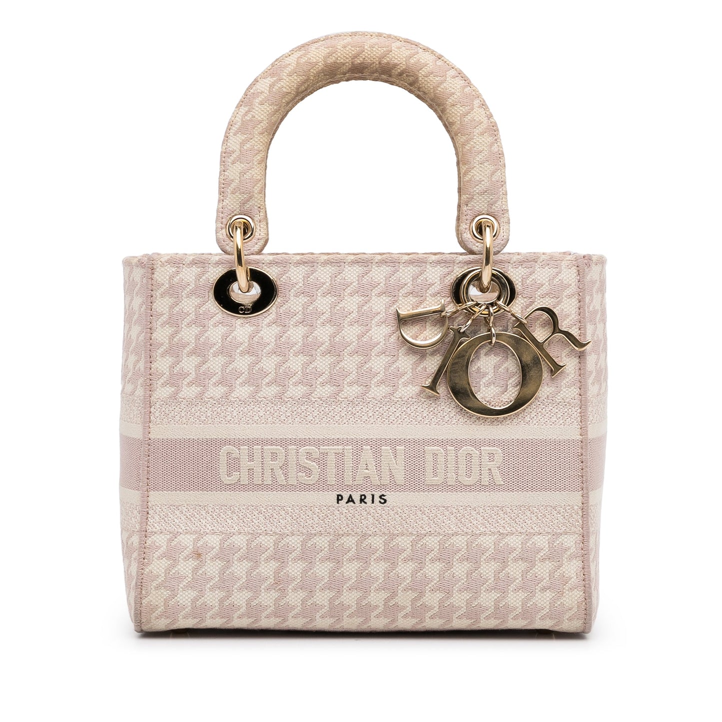 Dior Small Houndstooth Lady D-Lite Pink