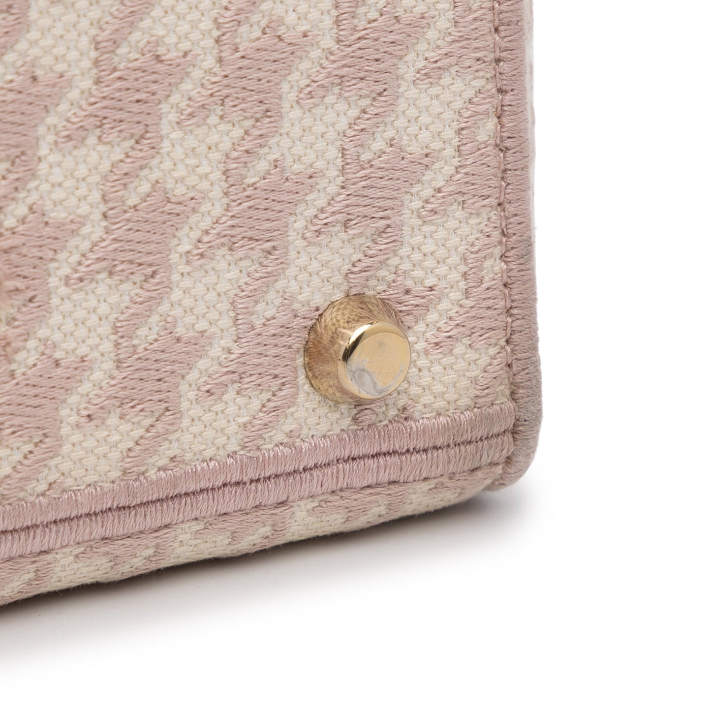 Dior Small Houndstooth Lady D-Lite Pink