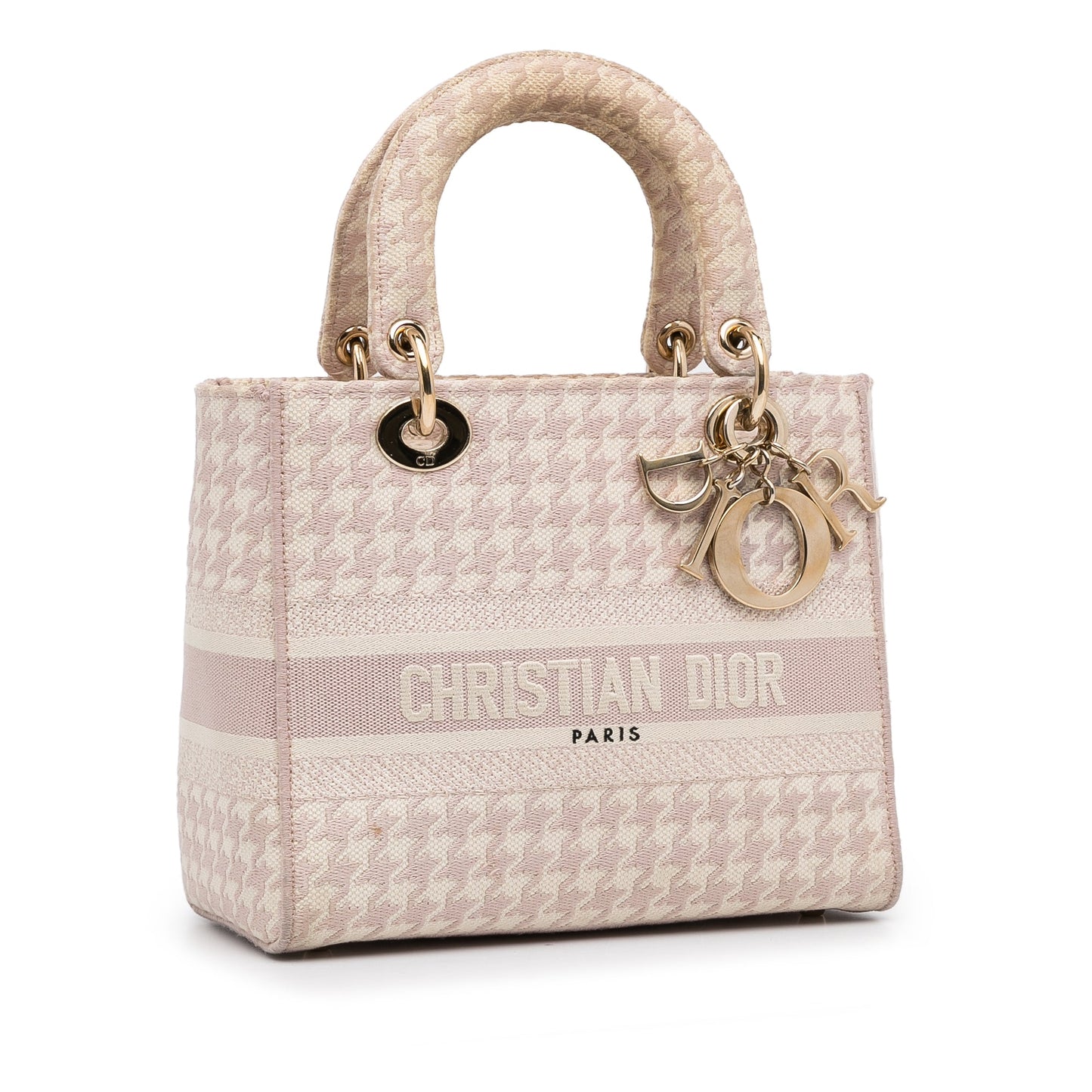 Dior Small Houndstooth Lady D-Lite Pink