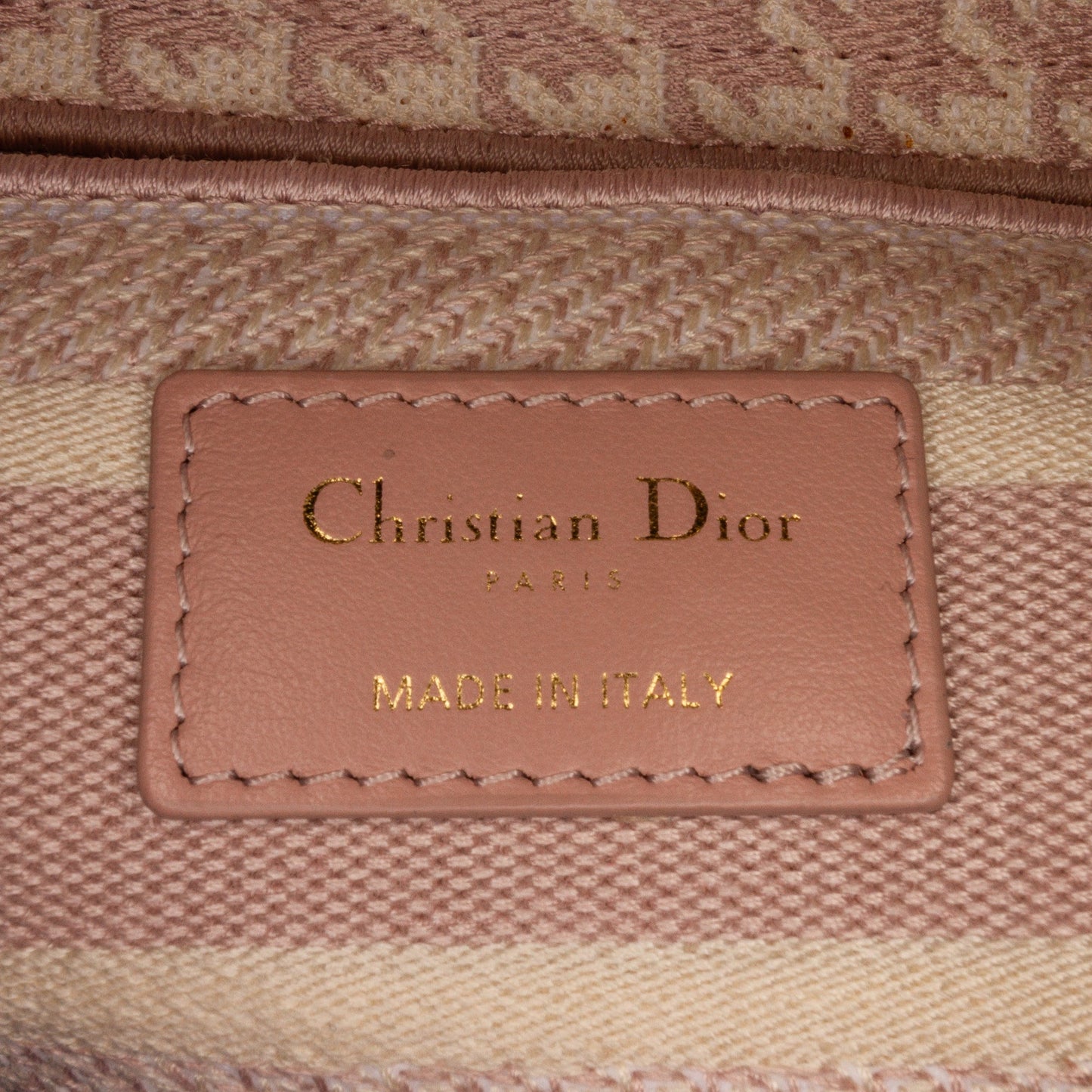 Dior Small Houndstooth Lady D-Lite Pink