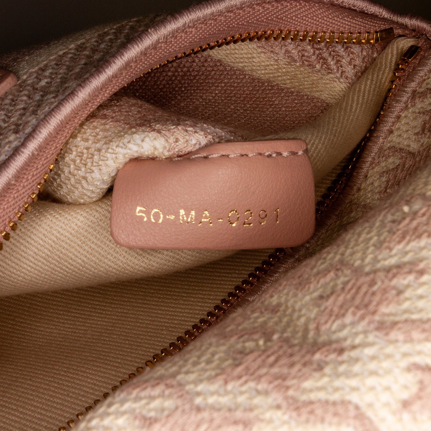 Dior Small Houndstooth Lady D-Lite Pink