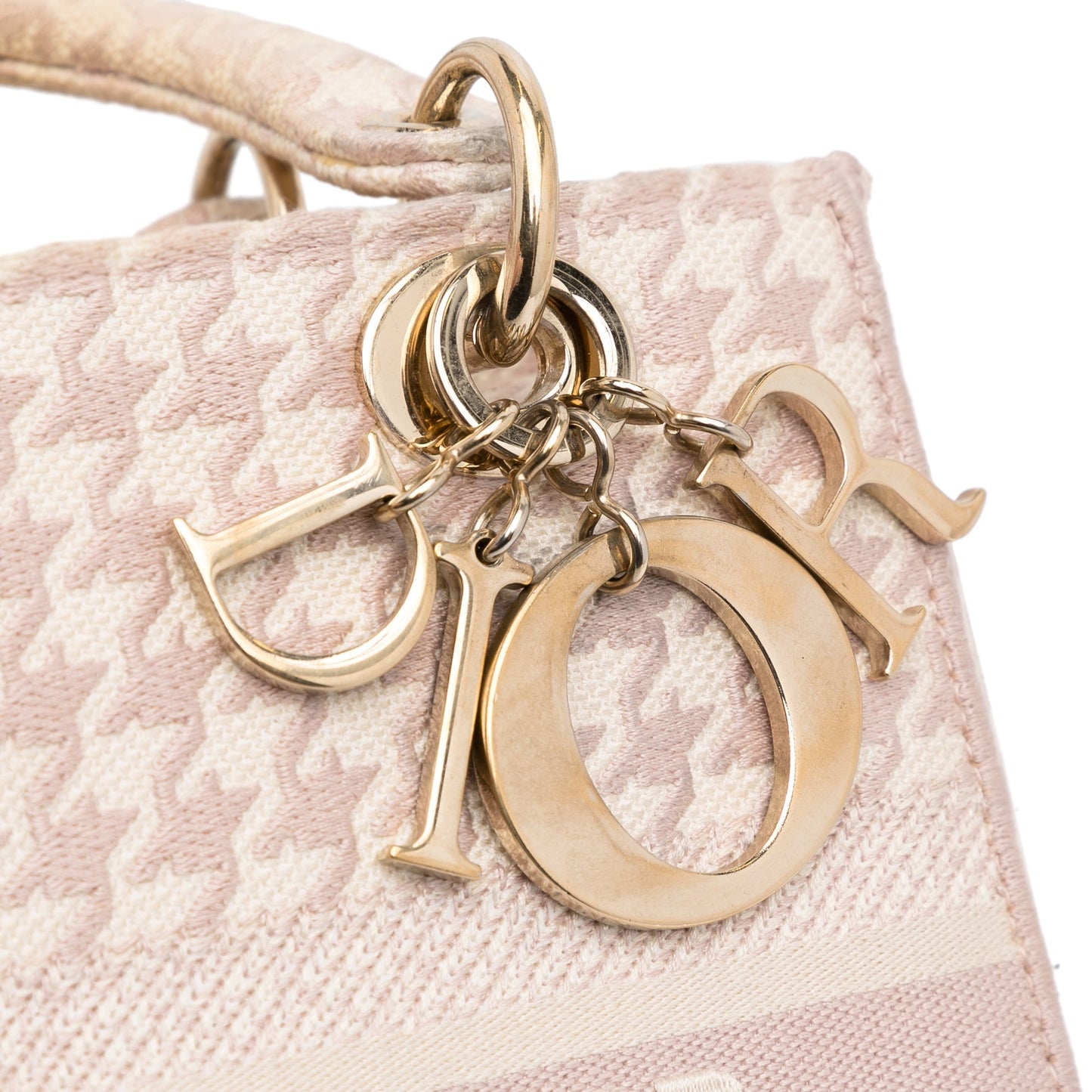 Dior Small Houndstooth Lady D-Lite Pink