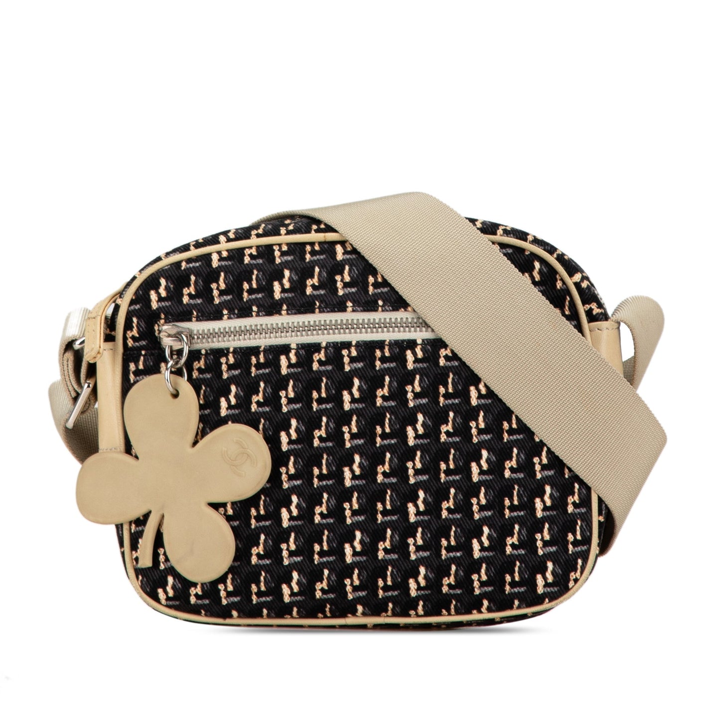 Chanel Canvas Lucky Clover Camera Bag Black