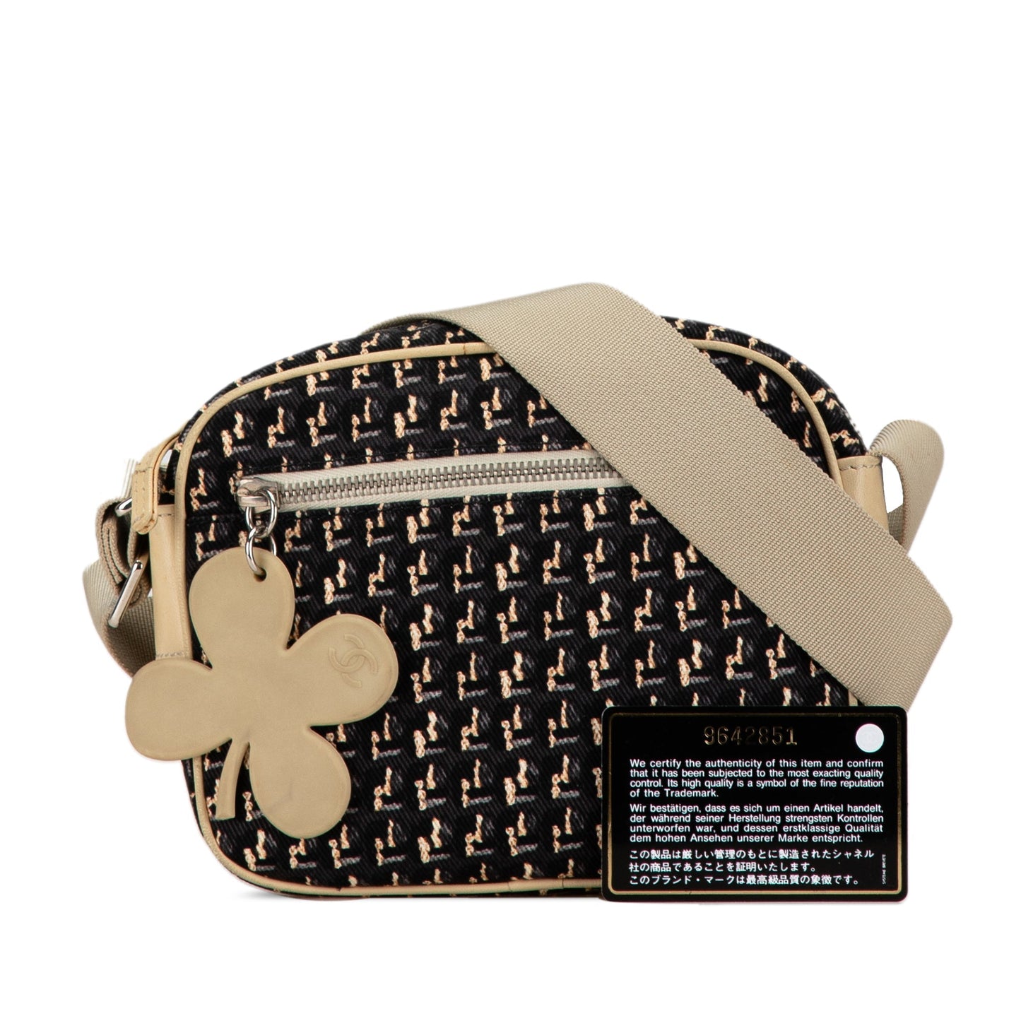 Chanel Canvas Lucky Clover Camera Bag Black