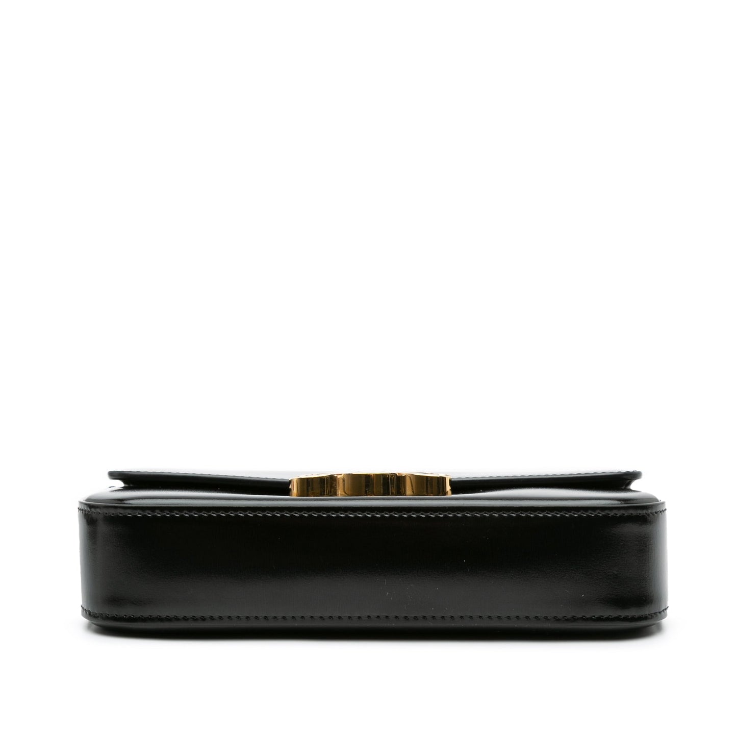 Celine Shiny Calfskin Claude Chain Shoulder Bag Black