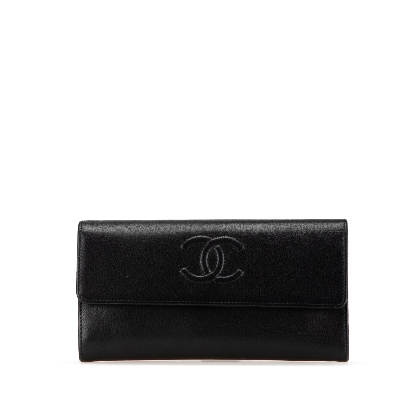 Chanel CC Calfskin Long Wallet Black